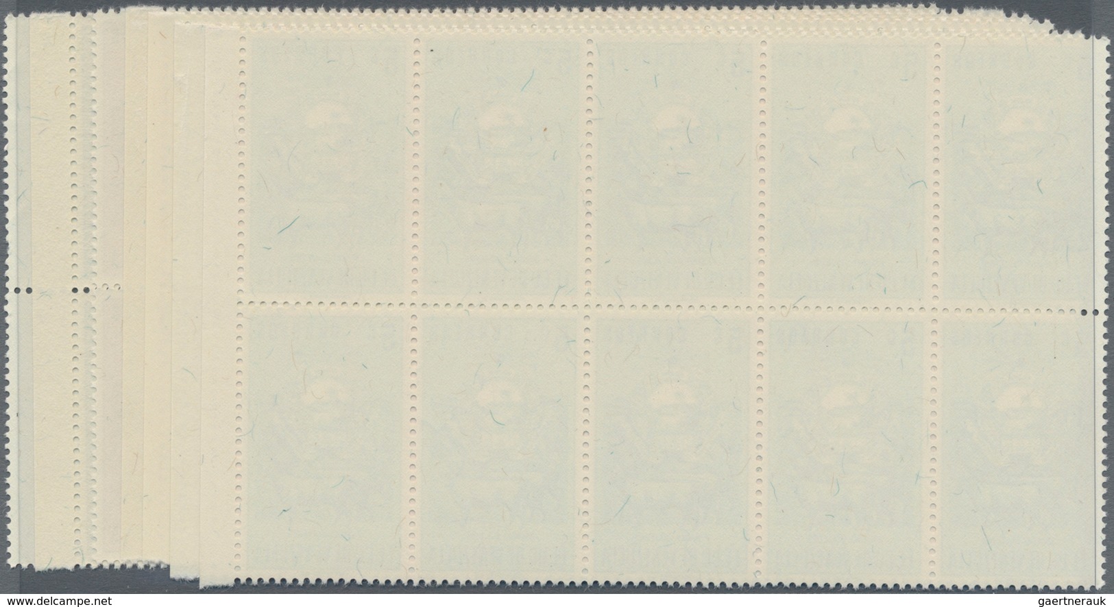 Venezuela: 1953, Coat Of Arms 'COJEDES' Normal Stamps Complete Set Of Seven In Blocks Of Ten From Le - Venezuela