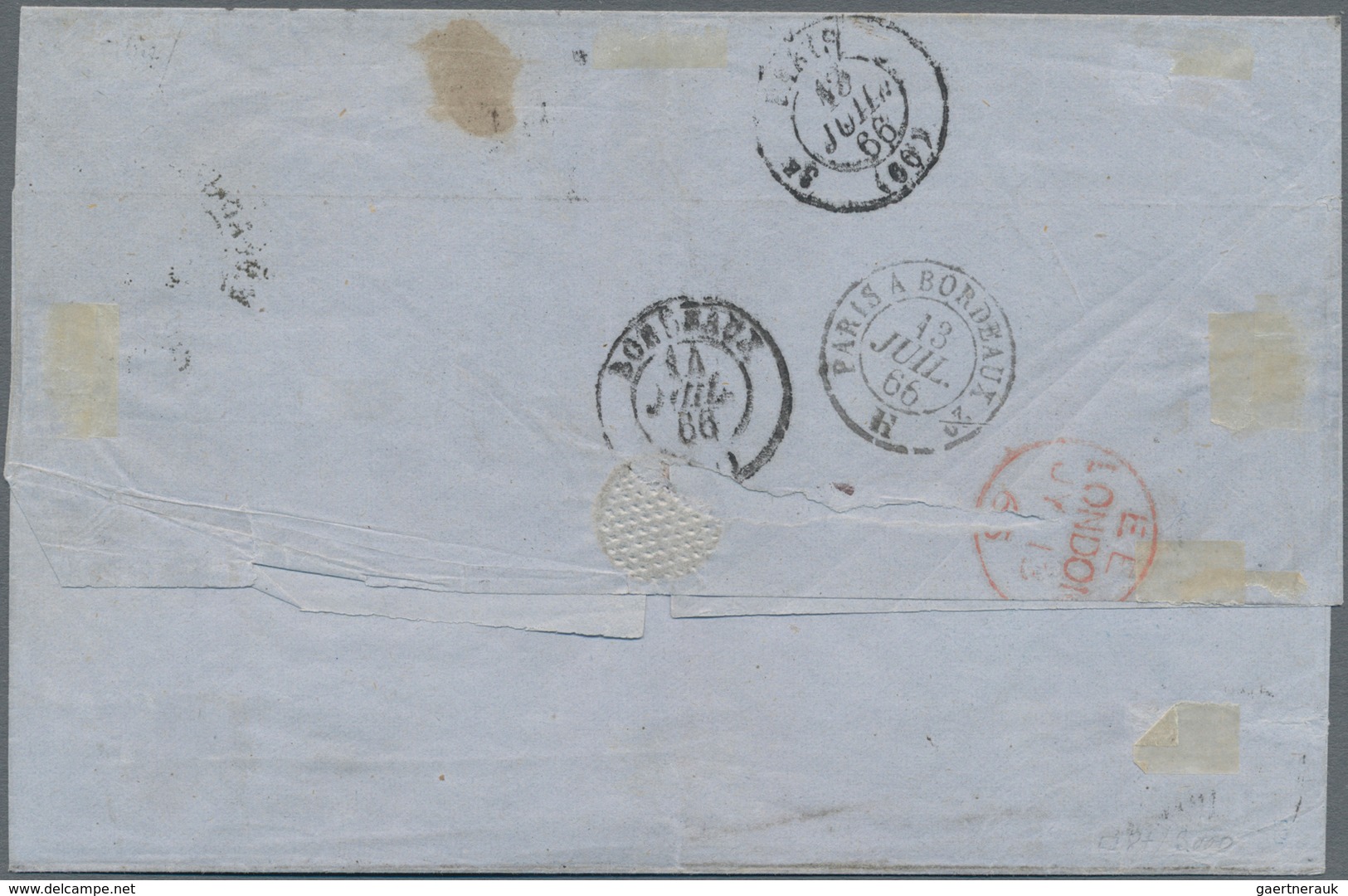 Venezuela - Schiffspost: 1864 Steamer "Robert Todd"s Shipletter Stamp For St. Thomas, Danish West In - Venezuela