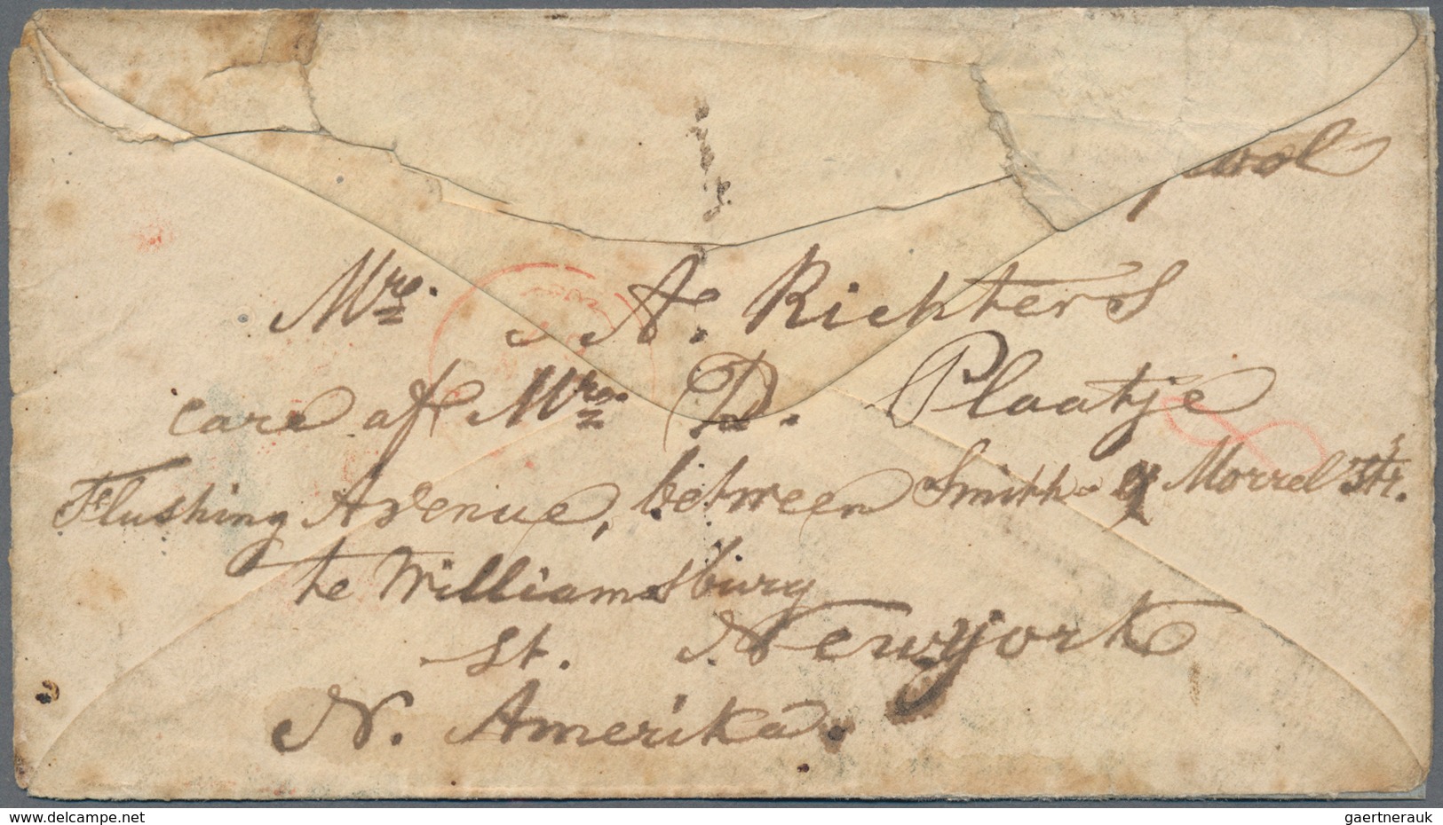 Vereinigte Staaten Von Amerika: 1861 'Washington' 24c. Grey And 3c. Rose Used On 1866 Cover From New - Briefe U. Dokumente