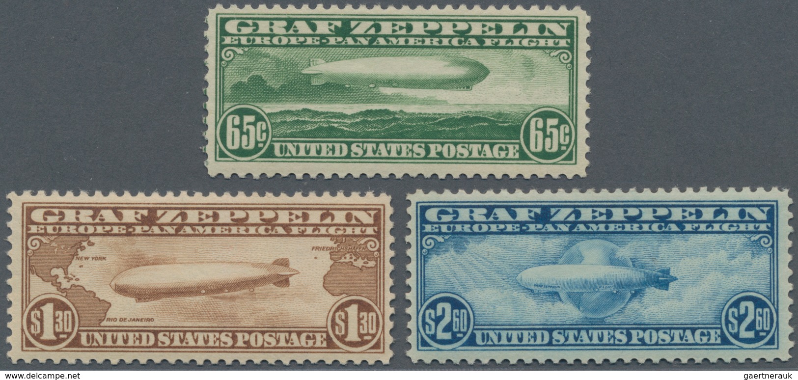 Vereinigte Staaten Von Amerika: 1930, 65 C - 2,60 $ ZEPPELIN-set Complete Mint Never Hinged, Scott 1 - Briefe U. Dokumente