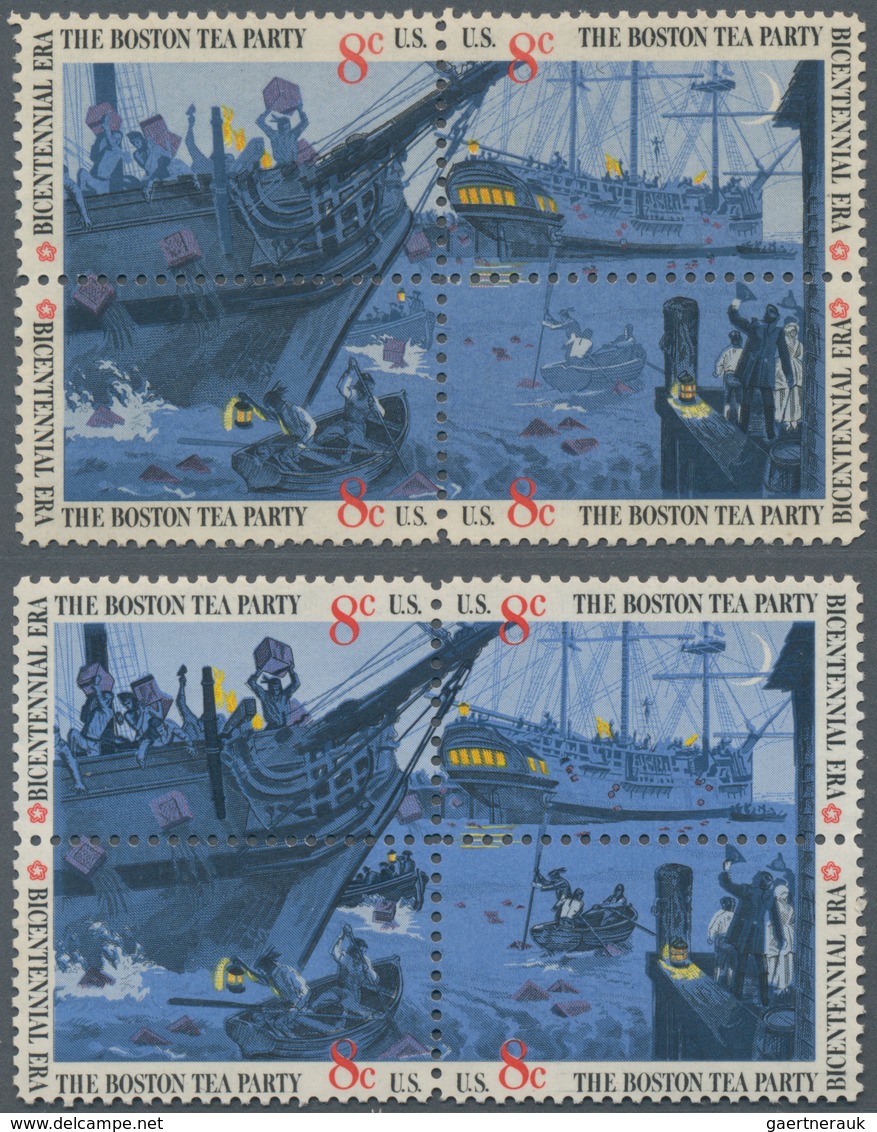 Vereinigte Staaten Von Amerika: 1973. Se-tenant Block Of 4 For The Complete Set "200 Years Of Indepe - Covers & Documents