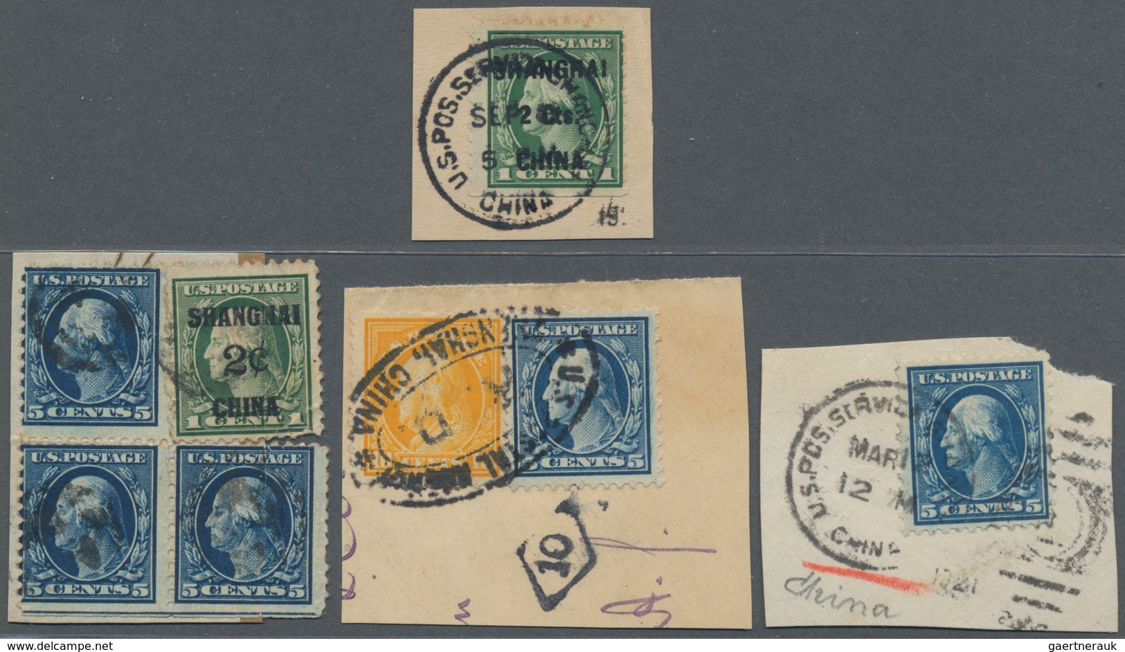 Vereinigte Staaten Von Amerika - Post In China: USA, 1919/22, Cent Surcharges Cpl. Set 2 C./$2 Inc. - China (Schanghai)