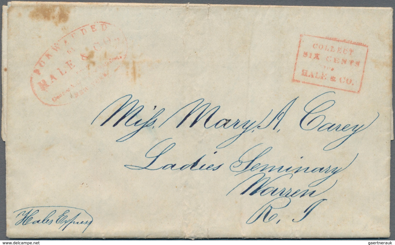 Vereinigte Staaten Von Amerika - Lokalausgaben + Carriers Stamps: 1845 "HALE & Co., New York": Stamp - Lokalausgaben