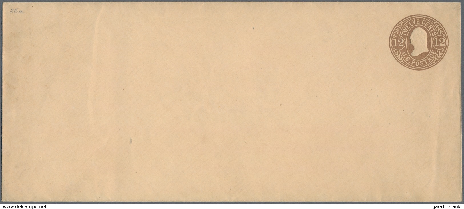 Vereinigte Staaten Von Amerika - Ganzsachen: 1864/65: 12c Brown On Buff Pumpkin (Scott U68), Mint Le - Sonstige & Ohne Zuordnung