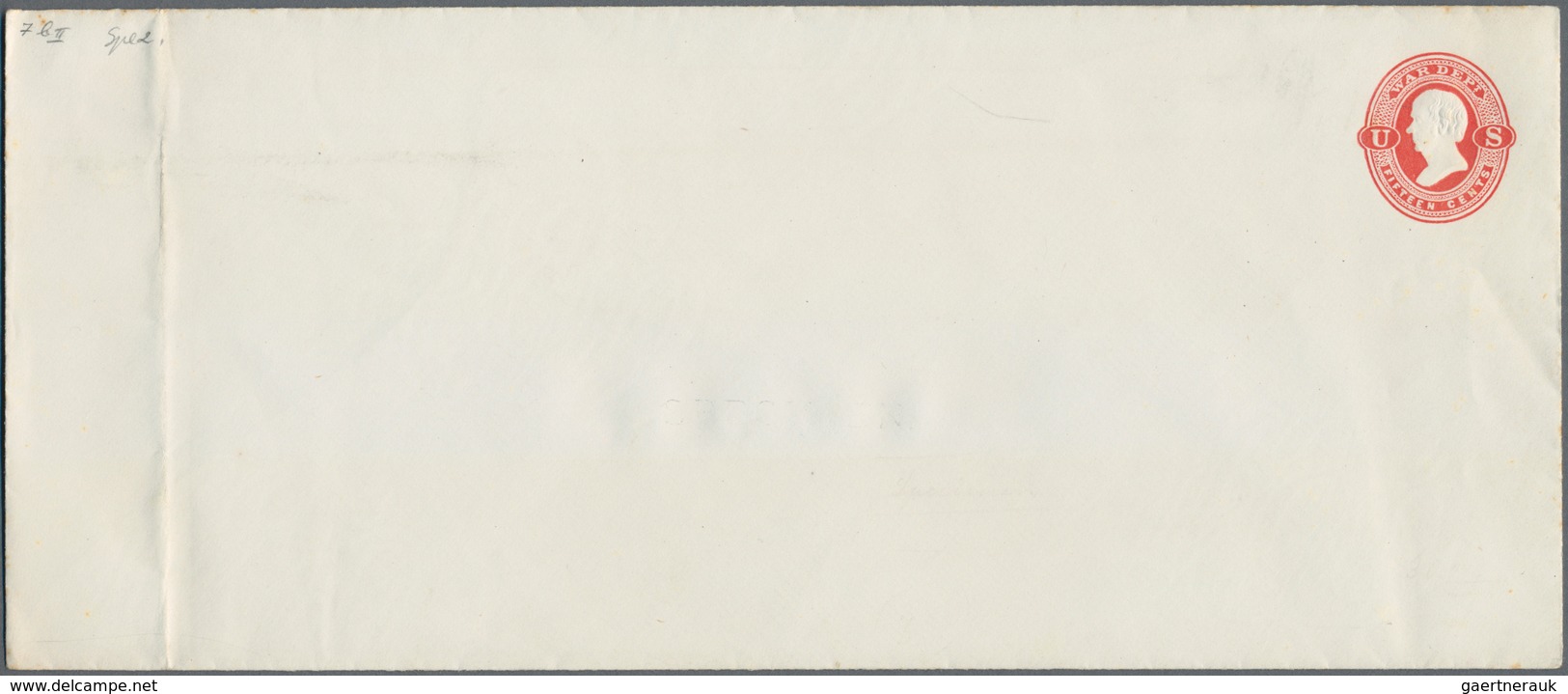 Vereinigte Staaten Von Amerika - Ganzsachen: 1873: 15c War Department, Vermilion, Reay (Scott UO41), - Sonstige & Ohne Zuordnung