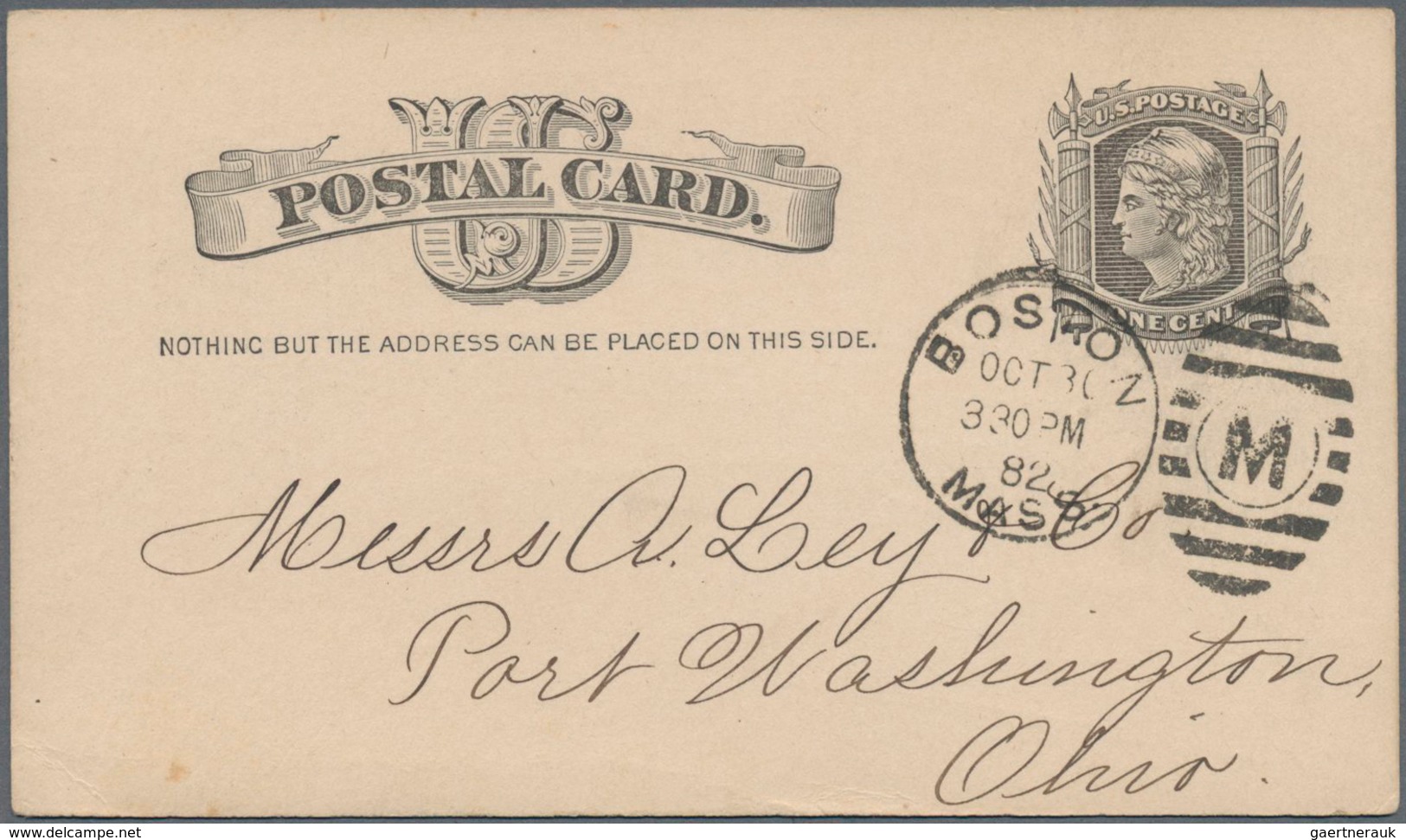 Vereinigte Staaten Von Amerika - Ganzsachen: 1882 Commercially Used Picture Postal Stationery Card W - Other & Unclassified