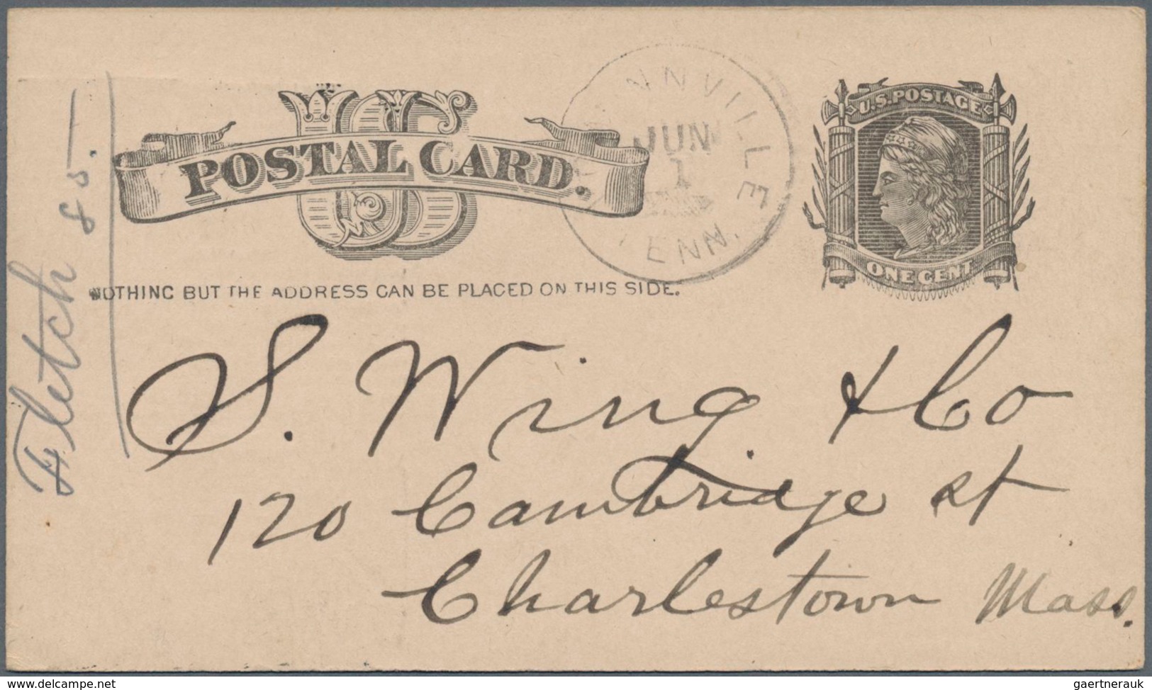 Vereinigte Staaten Von Amerika - Ganzsachen: 1883 Commercially Used Picture Postal Stationery Card W - Sonstige & Ohne Zuordnung