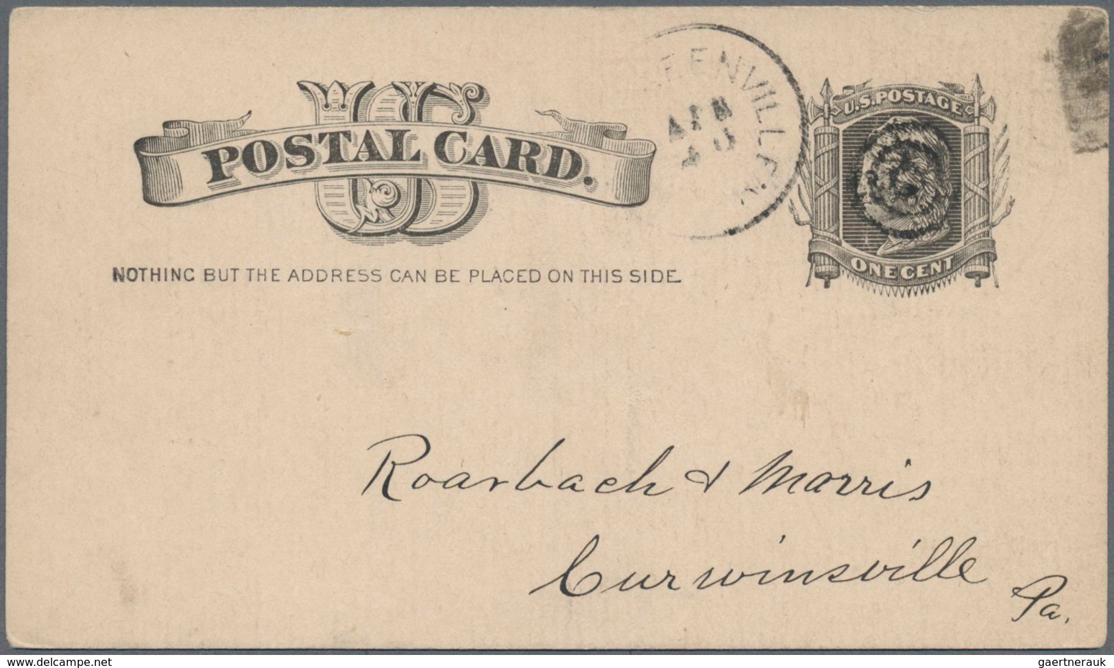 Vereinigte Staaten Von Amerika - Ganzsachen: 1883 Commercially Used Postal Stationery Card With Adve - Sonstige & Ohne Zuordnung