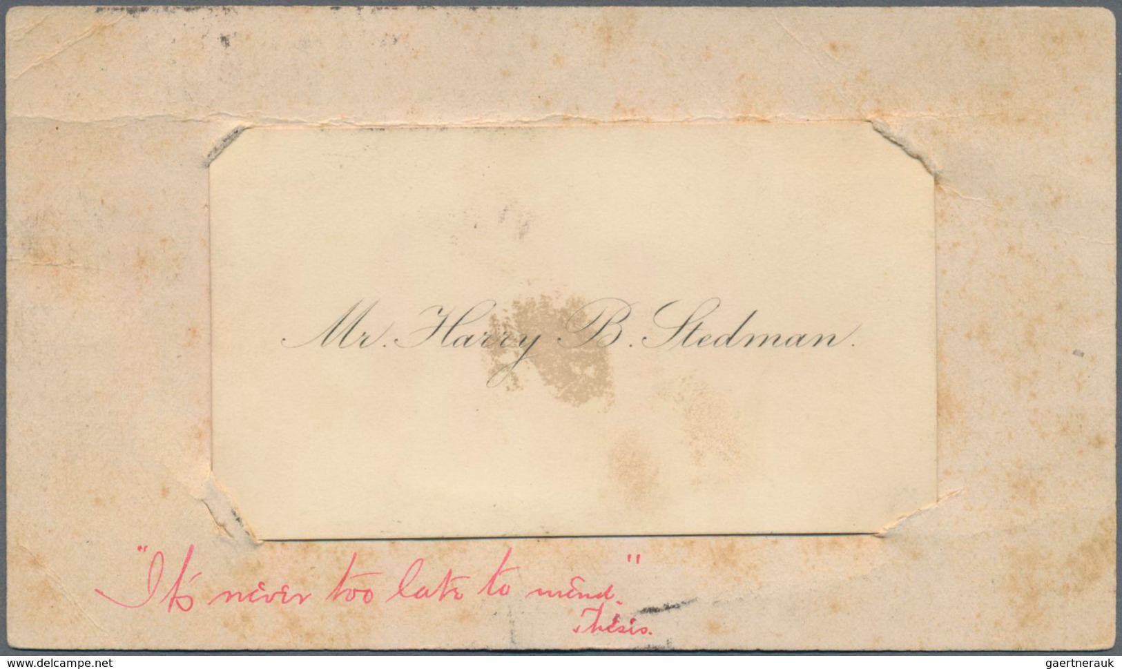 Vereinigte Staaten Von Amerika - Ganzsachen: 1883 Very Unusual Commercially Used Postal Stationery C - Other & Unclassified