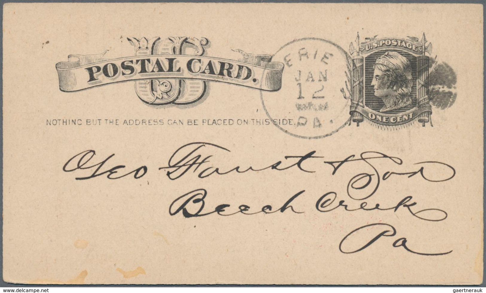 Vereinigte Staaten Von Amerika - Ganzsachen: 1884 Commercially Used Picture Postal Stationery Card W - Sonstige & Ohne Zuordnung