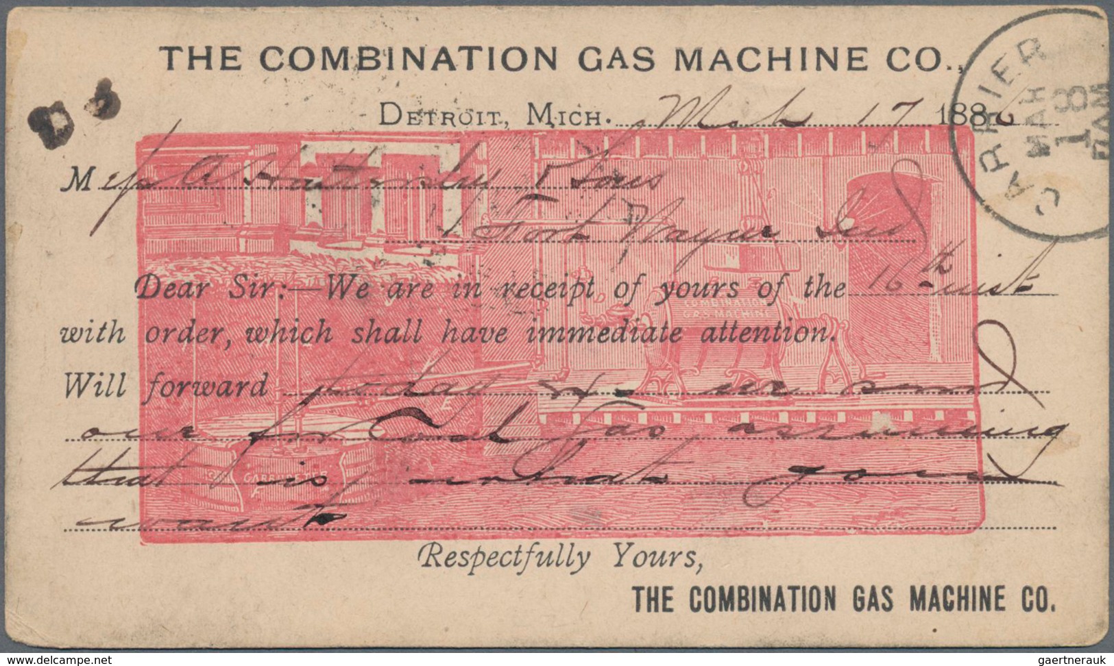 Vereinigte Staaten Von Amerika - Ganzsachen: 1886 Commercially Used Picture Postal Stationery Card W - Other & Unclassified