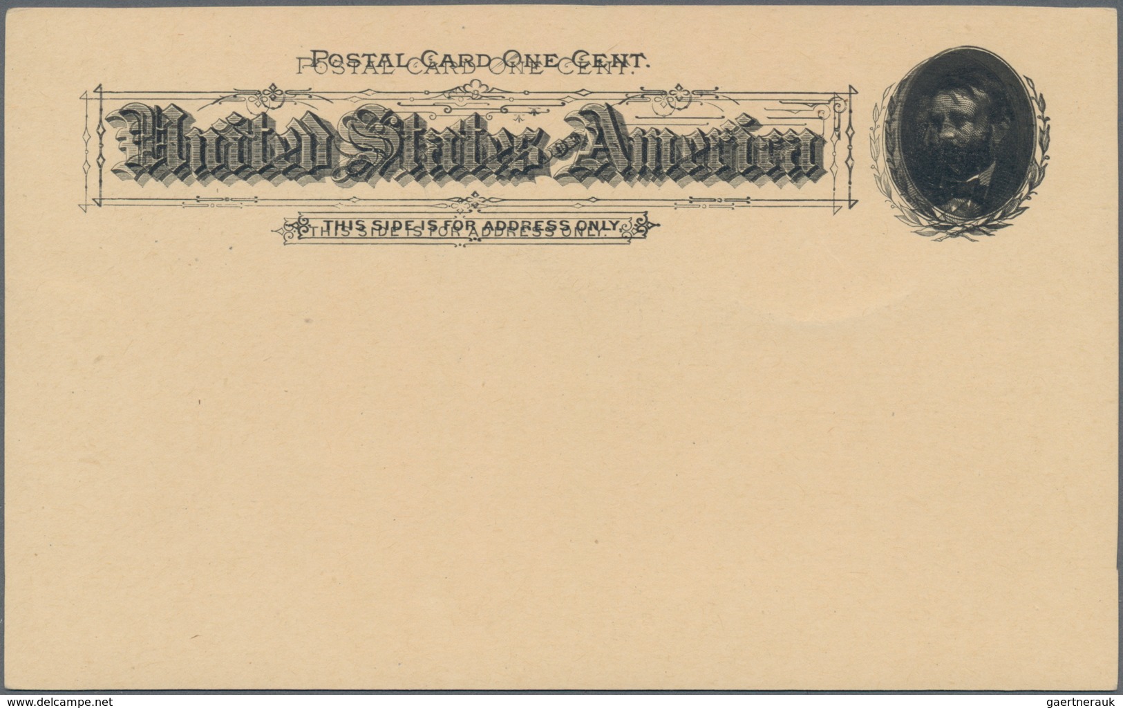 Vereinigte Staaten Von Amerika - Ganzsachen: 1891, Unused Postal Stationery Card With Double Impress - Other & Unclassified