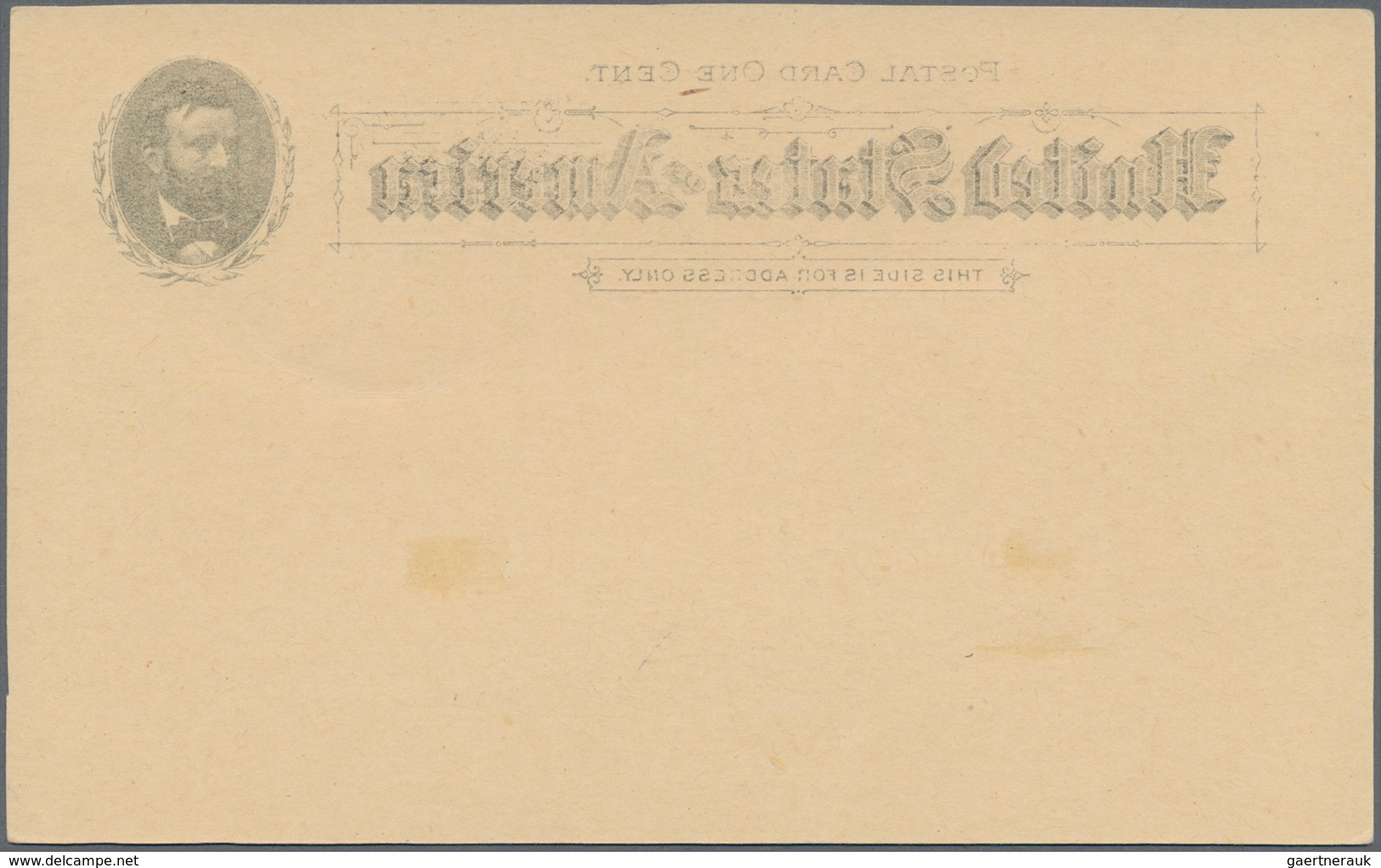 Vereinigte Staaten Von Amerika - Ganzsachen: 1891, Unused Postal Stationery Card With Double Impress - Other & Unclassified