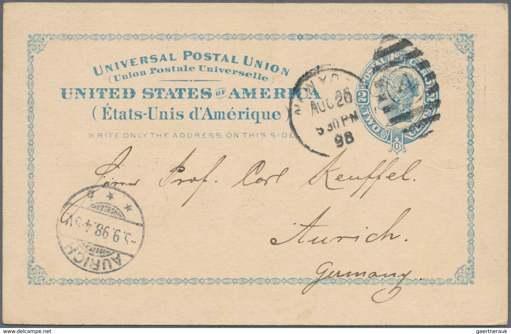 Vereinigte Staaten Von Amerika - Ganzsachen: 1898 New York Postal Stationery Pioneer Advertising Car - Other & Unclassified