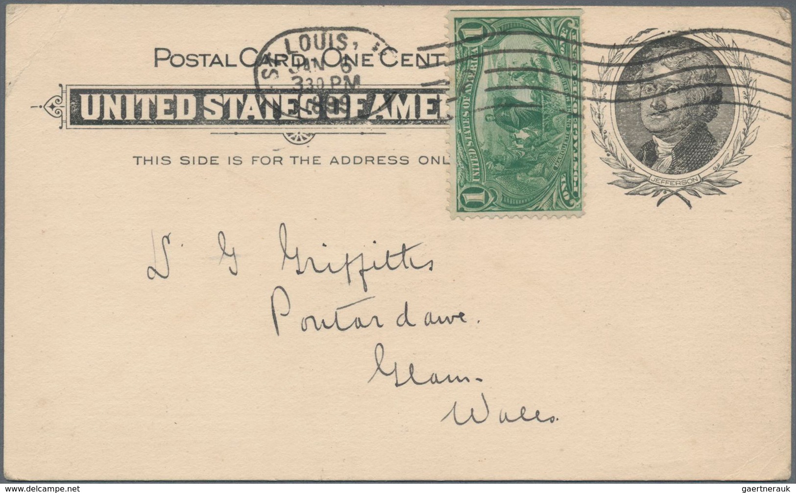 Vereinigte Staaten Von Amerika - Ganzsachen: 1899 Commercially Used Uprated Postal Stationery Card W - Other & Unclassified