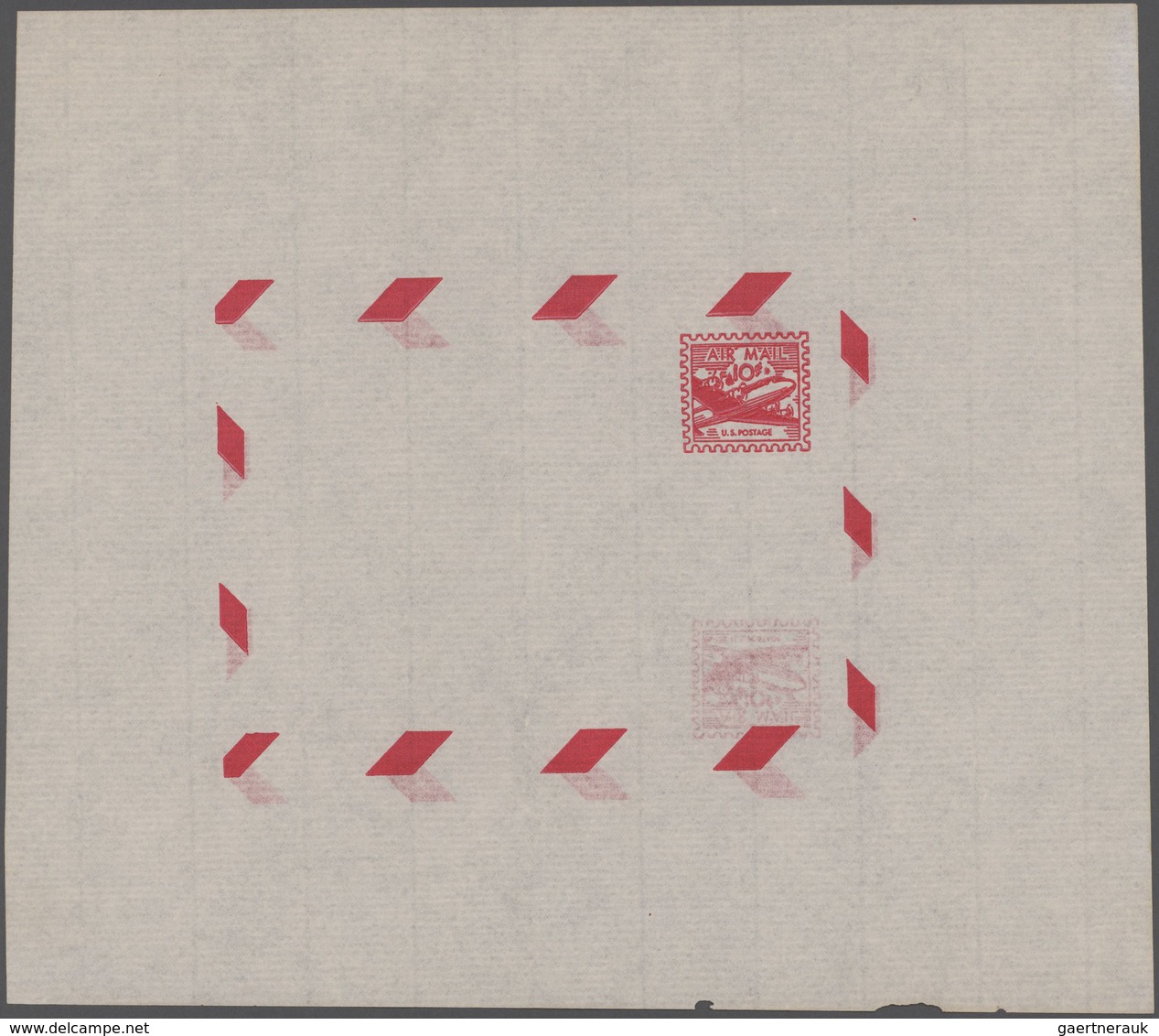 Vereinigte Staaten Von Amerika - Ganzsachen: 1947 Unused And Unfolded Airmail Lettersheet 10 C Brigh - Other & Unclassified