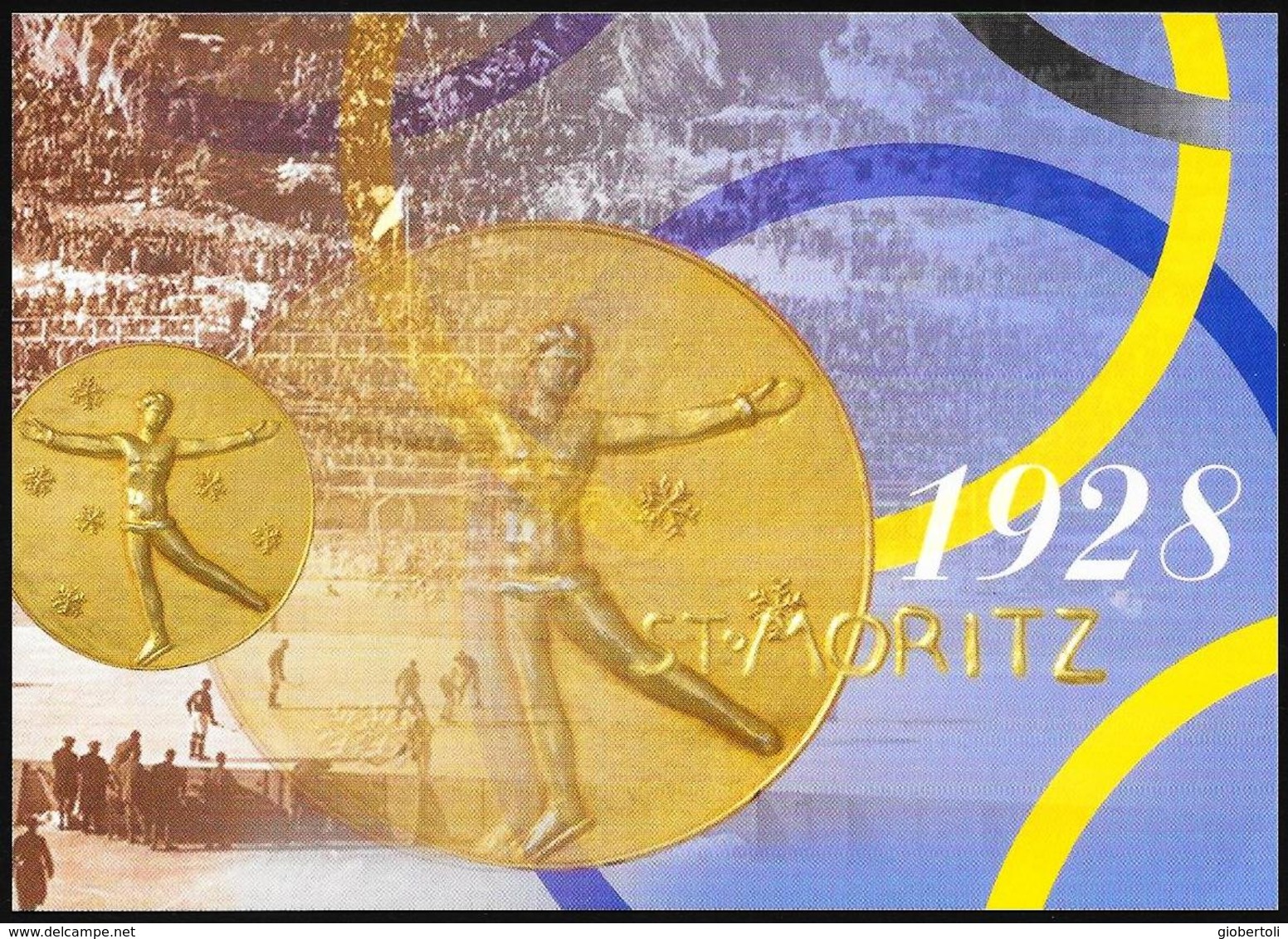 Svizzera/Switzerland/Suisse: Intero, Stationery, Entier, Medaglia Olimpica, Olympic Medal, Médaille Olympique - Hiver 1928: St-Morits