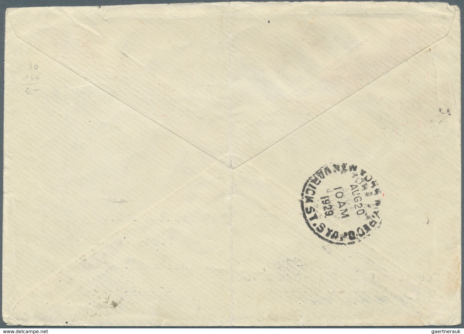 Katapult- / Schleuderflugpost: 1929, Dampfer Bremen New York, Katapultflug 20.Aug.29, Brief Vom Post - Luft- Und Zeppelinpost