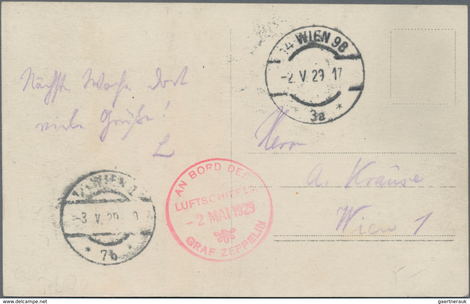 Zeppelinpost Deutschland: 1929, ZEPPELIN-Austria-Drive On Picture Postcard Without Franking, Mail Dr - Luchtpost & Zeppelin
