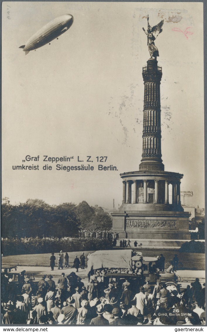Zeppelinpost Deutschland: 1929, ZEPPELIN-Austria-Drive On Picture Postcard Without Franking, Mail Dr - Posta Aerea & Zeppelin