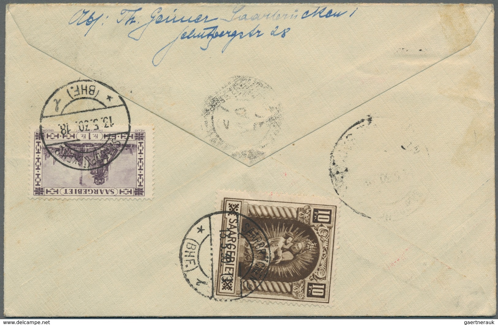 Zeppelinpost Deutschland: 1930 - SAF, Zuleitung Saar Zur Fahrt Bis Pernambuco Mit Bestätigungsstempe - Airmail & Zeppelin