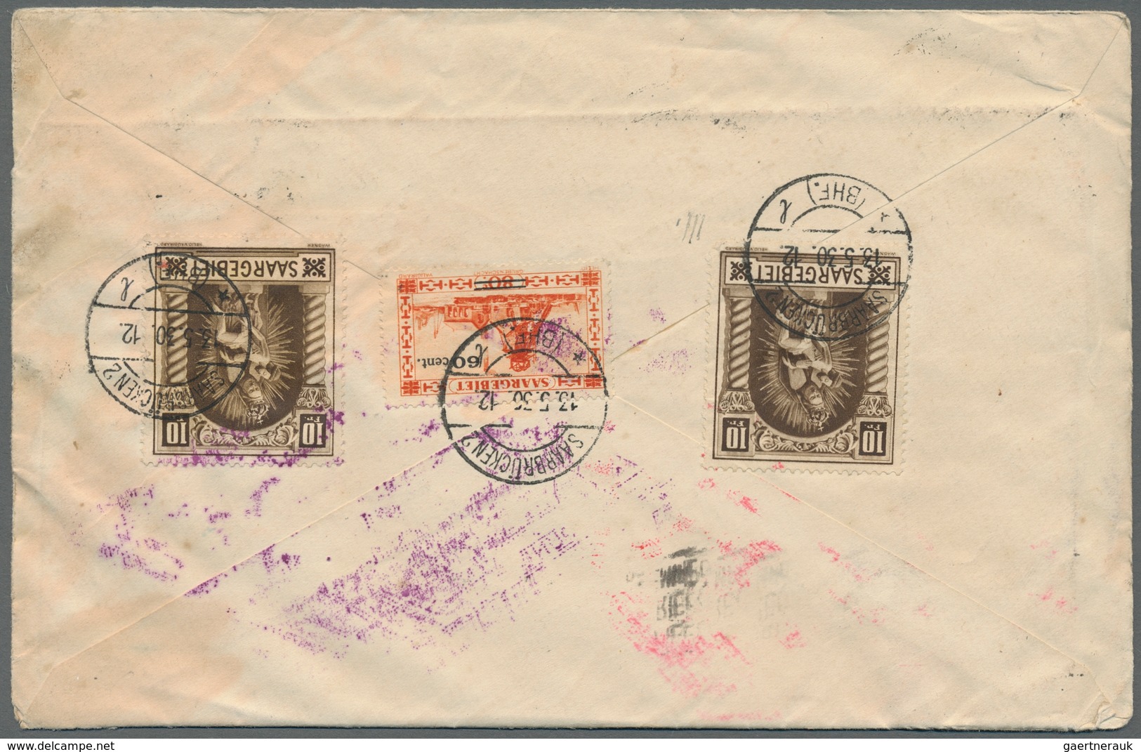 Zeppelinpost Deutschland: 1930 - SAF, Zuleitung Saar Zur Fahrt, Etappe Bis Habana/Cuba Mit Bestätigu - Luft- Und Zeppelinpost
