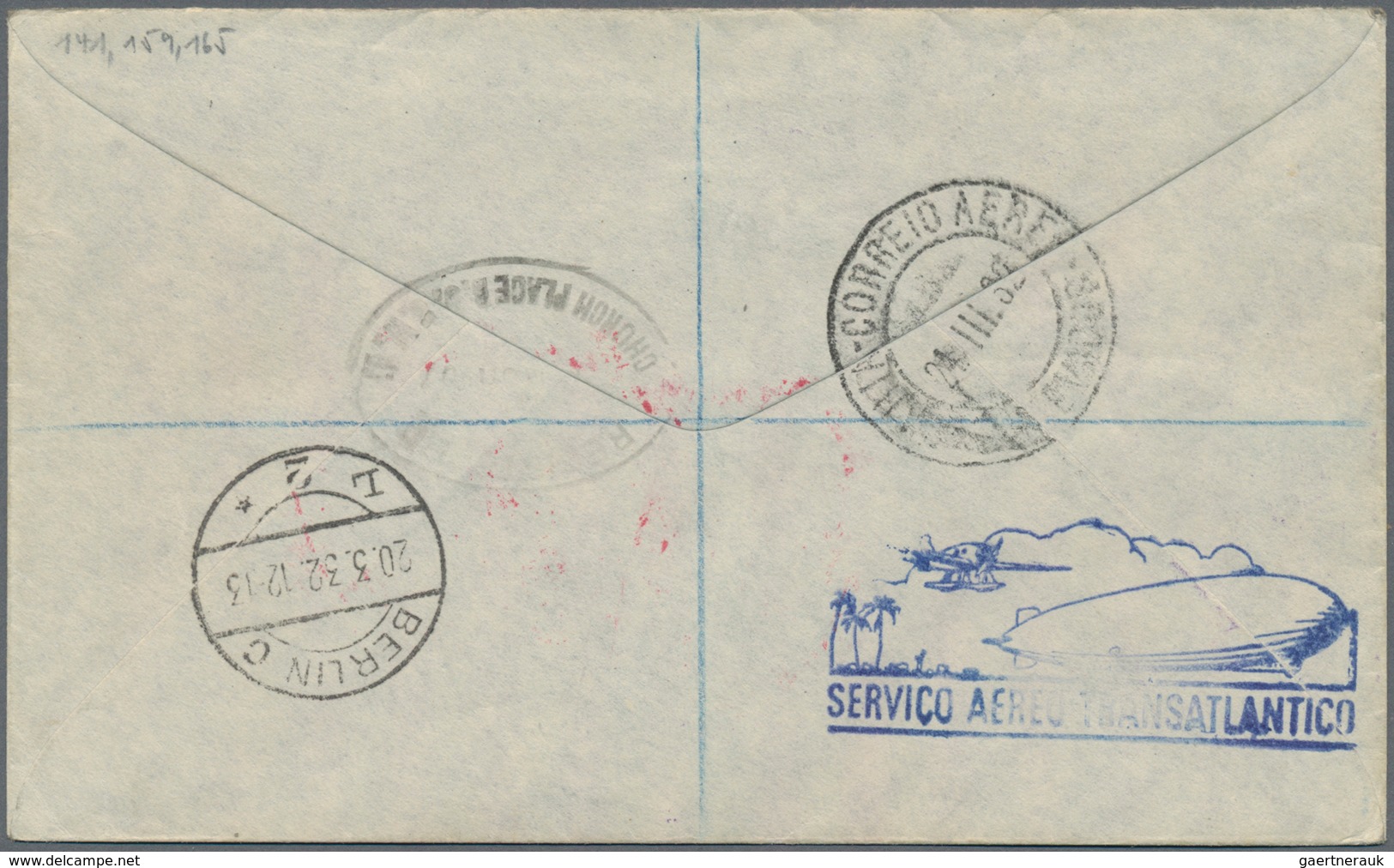 Zeppelinpost Europa: 1932, ENGLAND, 1. Southamerica Flight 'Graf Zeppelin', British Post 3 D., 1 S. - Europe (Other)