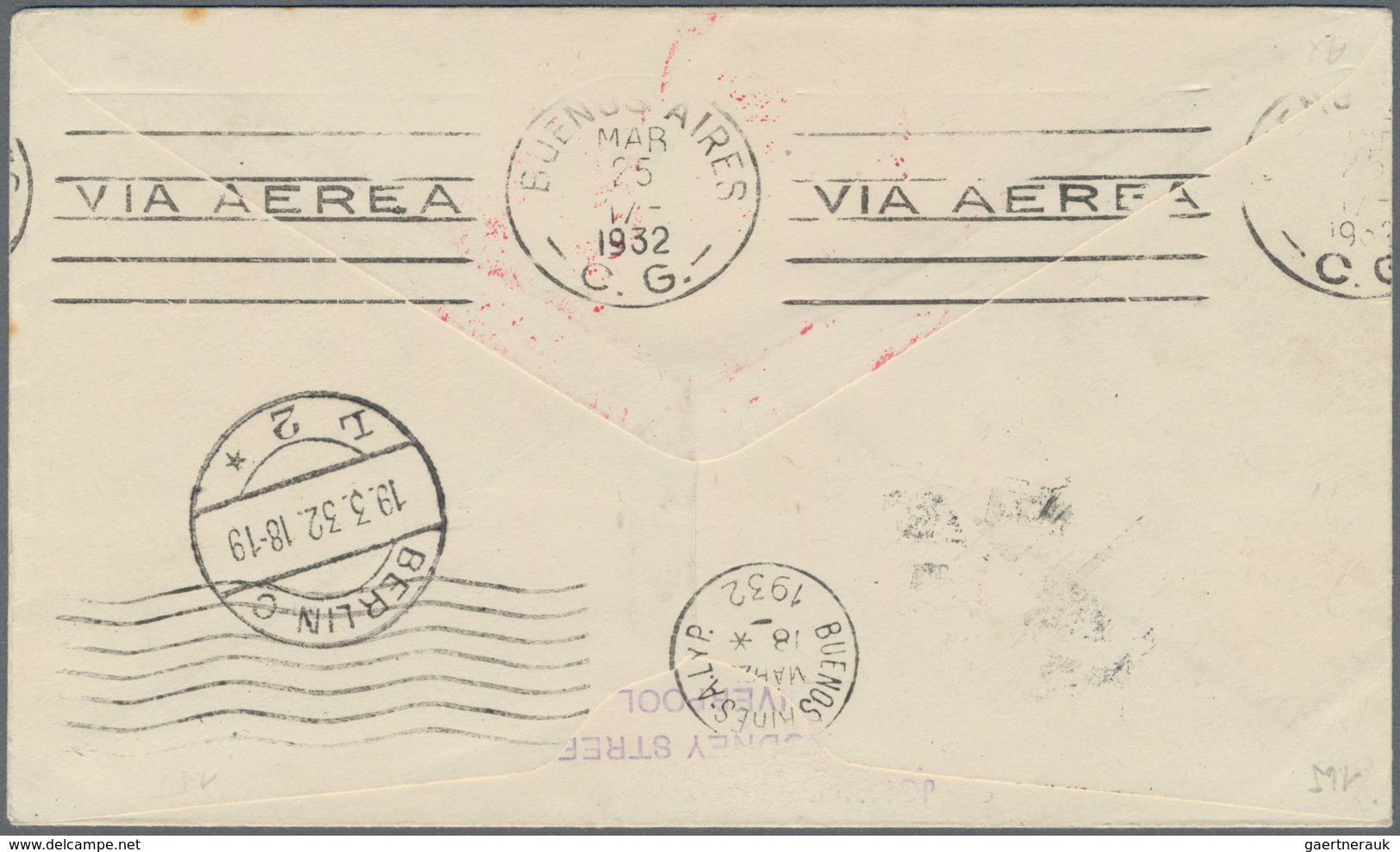 Zeppelinpost Europa: 1932, ENGLAND, 1. Southamerica Flight, British Post 1 S. King George Single On - Europe (Other)