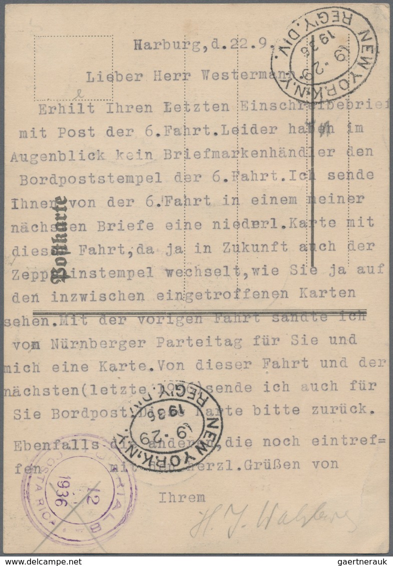 Zeppelinpost Europa: 1936, 9. NAF LZ 129, Zuleitung Belgien, Einschreibbrief Mit 2x5 Fr. Und 1,25 Fr - Europe (Other)