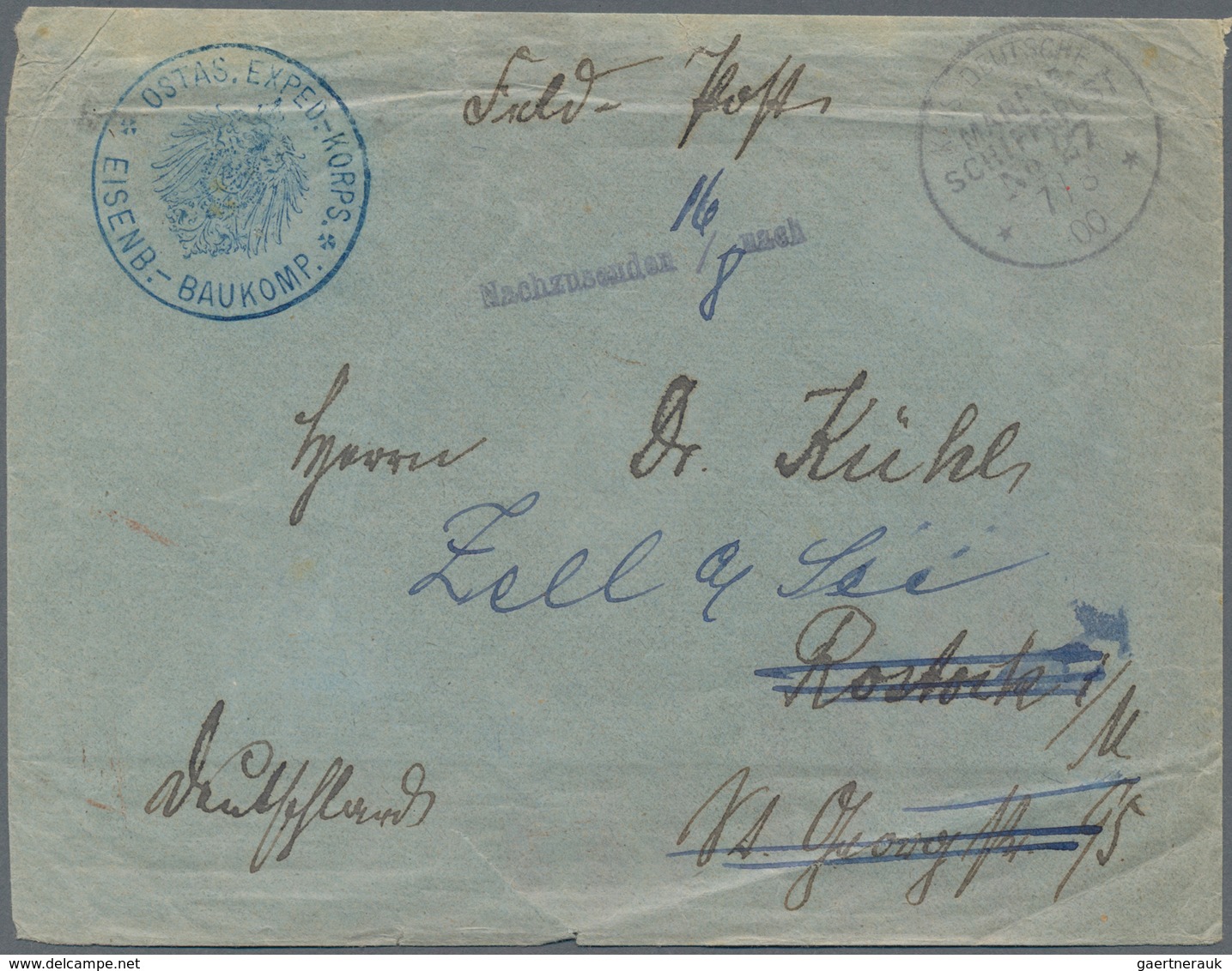 Deutsche Schiffspost - Marine: 1900 Stempel "Kais. Deutsche Marine-Schiffspost No. 50 14.8.00" Des G - Sonstige & Ohne Zuordnung