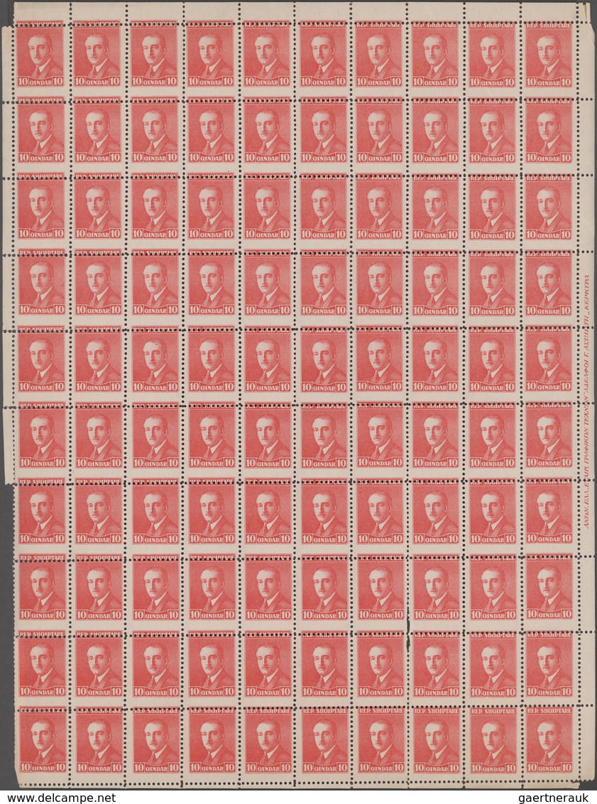 Albanien: 1925, 10 Q Carmine, Perforated 11½ (the Better Perforation), Shifted Horizontal Perforatio - Albania