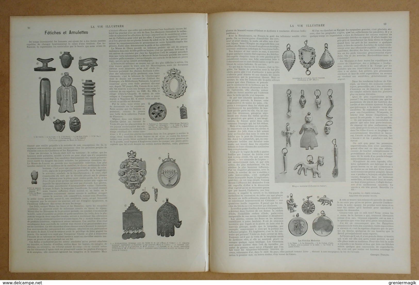 La Vie illustrée n°25 du 06/04/1899 Le roi Oscar II à Biarritz/Béhanzin/L'Assistance publique/Egypte (Sphinx, Le Caire)