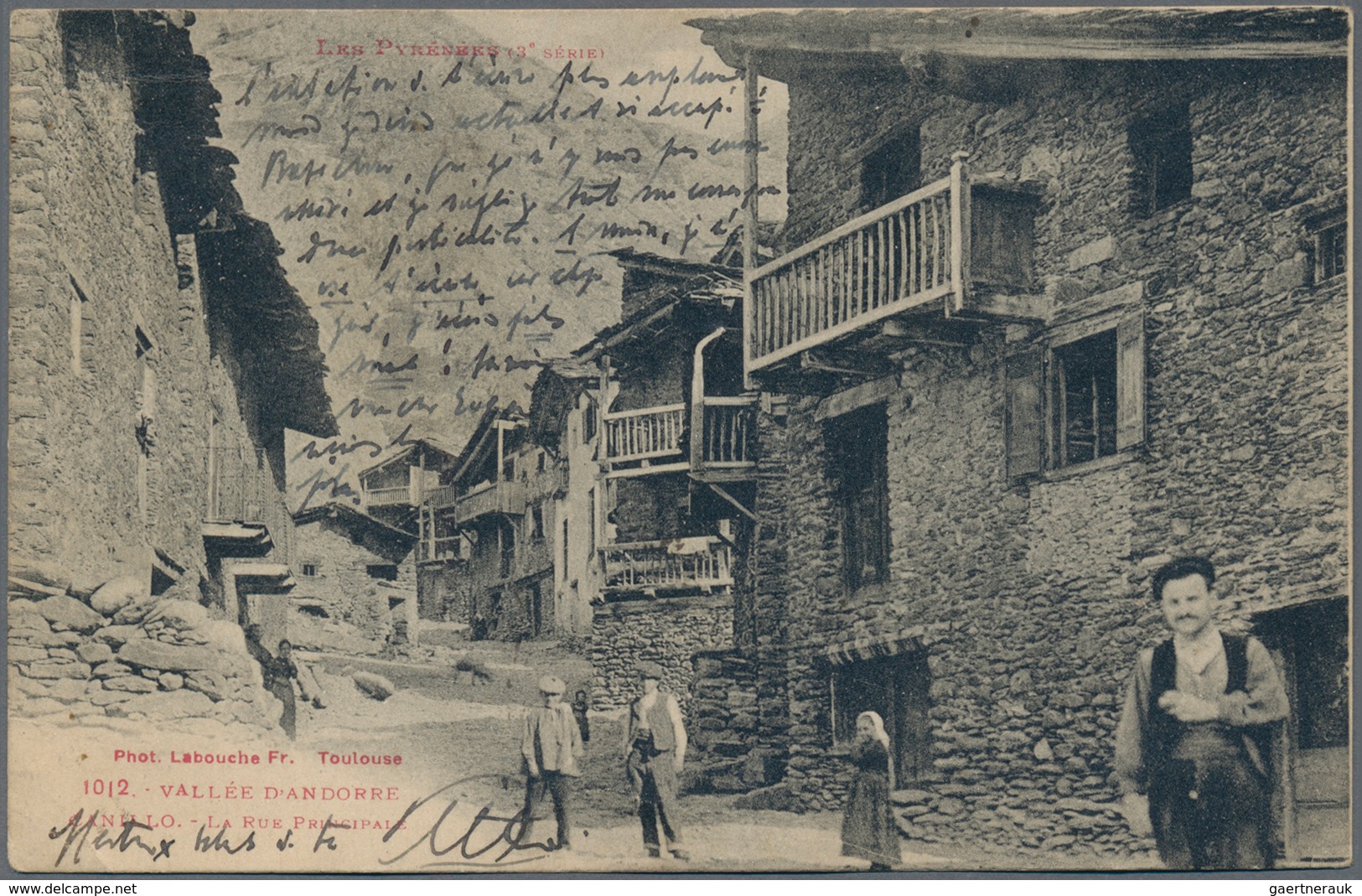 Andorra - Spanische Post: 1925, Souvenier Postcard With Spanish Franking From ANDORRA To Troyes/Fran - Other & Unclassified