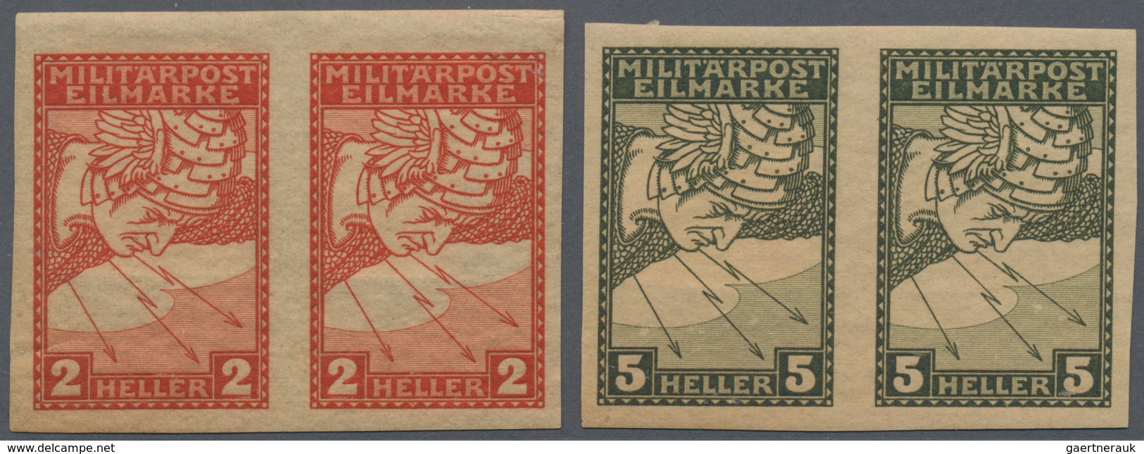 Bosnien Und Herzegowina (Österreich 1879/1918): 1916, Military Mail Express Stamps 2 H And 5 H, Both - Bosnia And Herzegovina