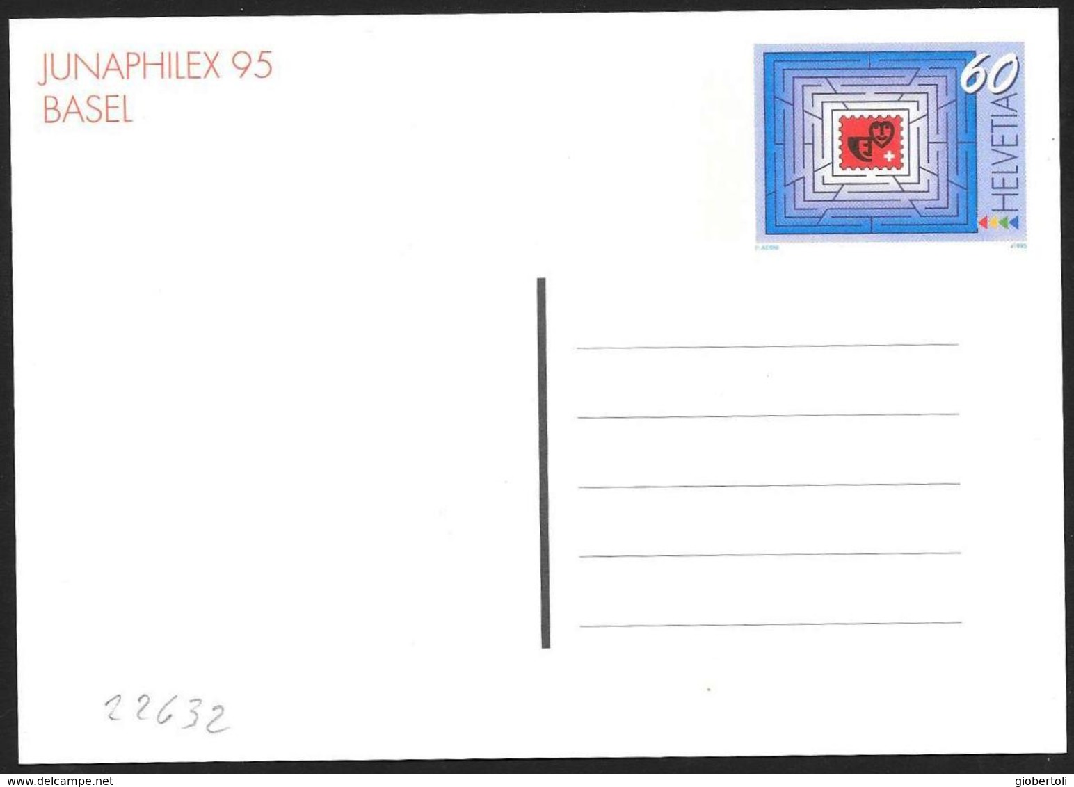 Svizzera/Switzerland/Suisse: Intero, Stationery, Entier, "Junaphilex '95" - Esposizioni Filateliche