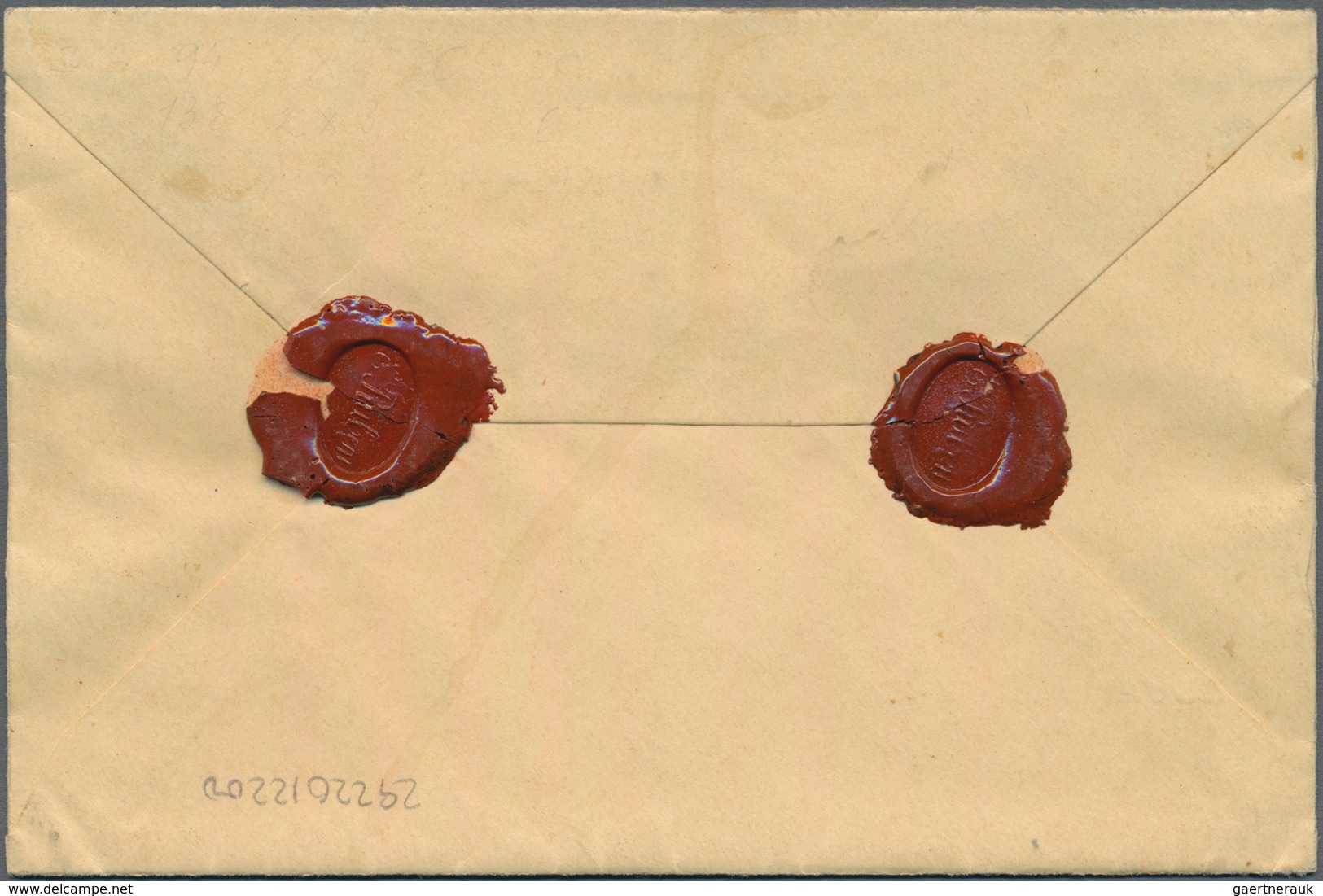 Dänemark: 1923, Surcharges 27 Ö./7 Ö. (block-4), 8 Ö./7 Ö. Pair, 1 Ö. (4, Two Pairs) Tied "KJOBENHAV - Sonstige & Ohne Zuordnung