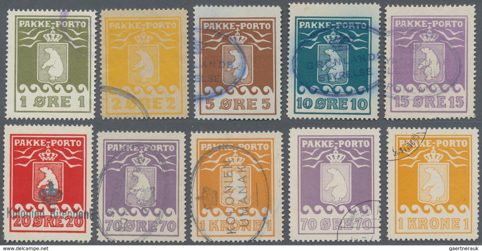 Dänemark - Grönländisches Handelskontor: 1915/1937, Nice Collection Of 29 Pakke-Porto-Stamps. Michel - Other & Unclassified