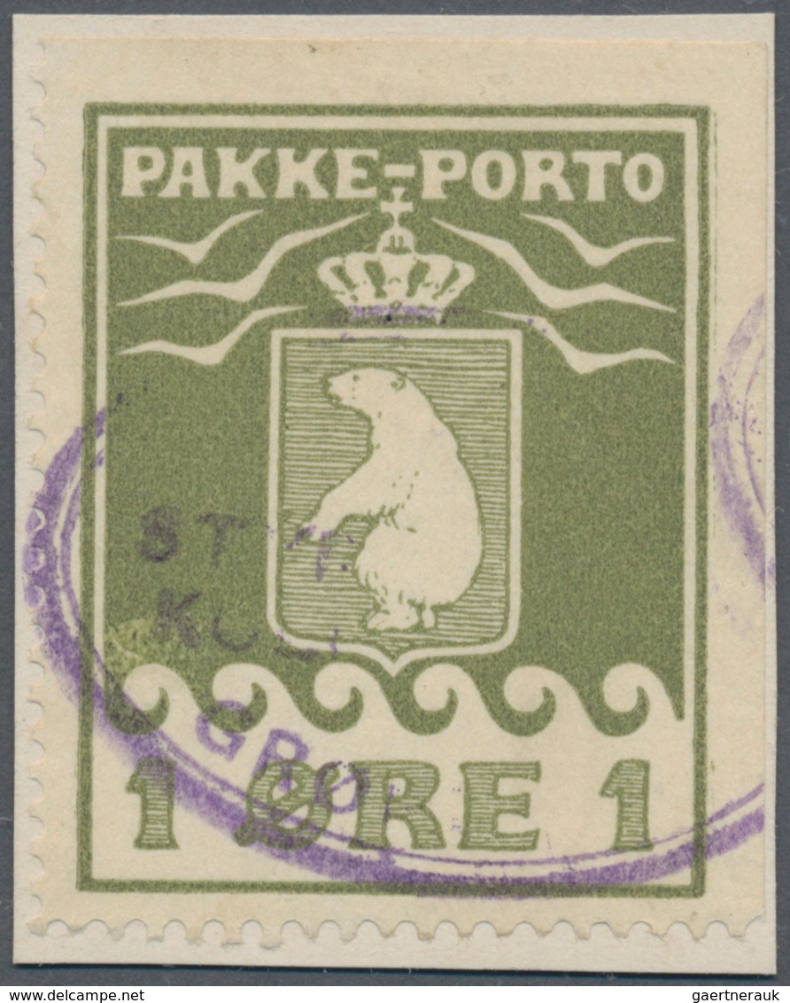 Dänemark - Grönländisches Handelskontor: 1915, 1 Ore, Top And Bottom Imperforated On Piece, With Cer - Sonstige & Ohne Zuordnung