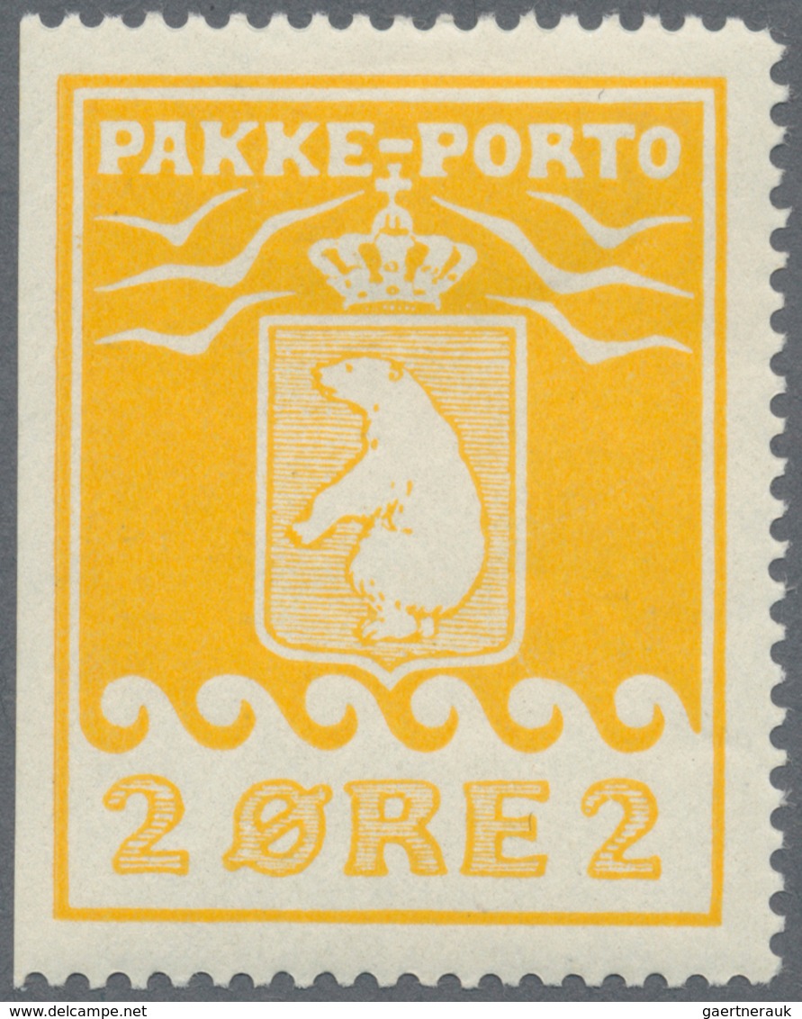 Dänemark - Grönländisches Handelskontor: 1915, 2 Ore Yellow, Imperforated At Left, Mint Hinged. Mich - Sonstige & Ohne Zuordnung