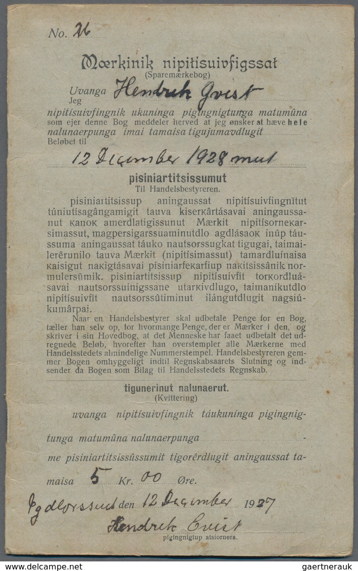 Dänemark - Grönländisches Handelskontor: 1927/1928, Saving Booklet With Twenty Five 20 Ore Pakke-Por - Other & Unclassified