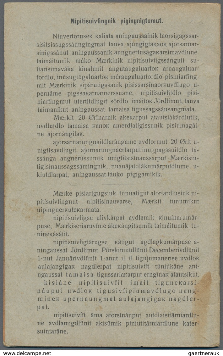 Dänemark - Grönländisches Handelskontor: 1927/1928, Saving Booklet With Twenty Five 20 Ore Pakke-Por - Sonstige & Ohne Zuordnung