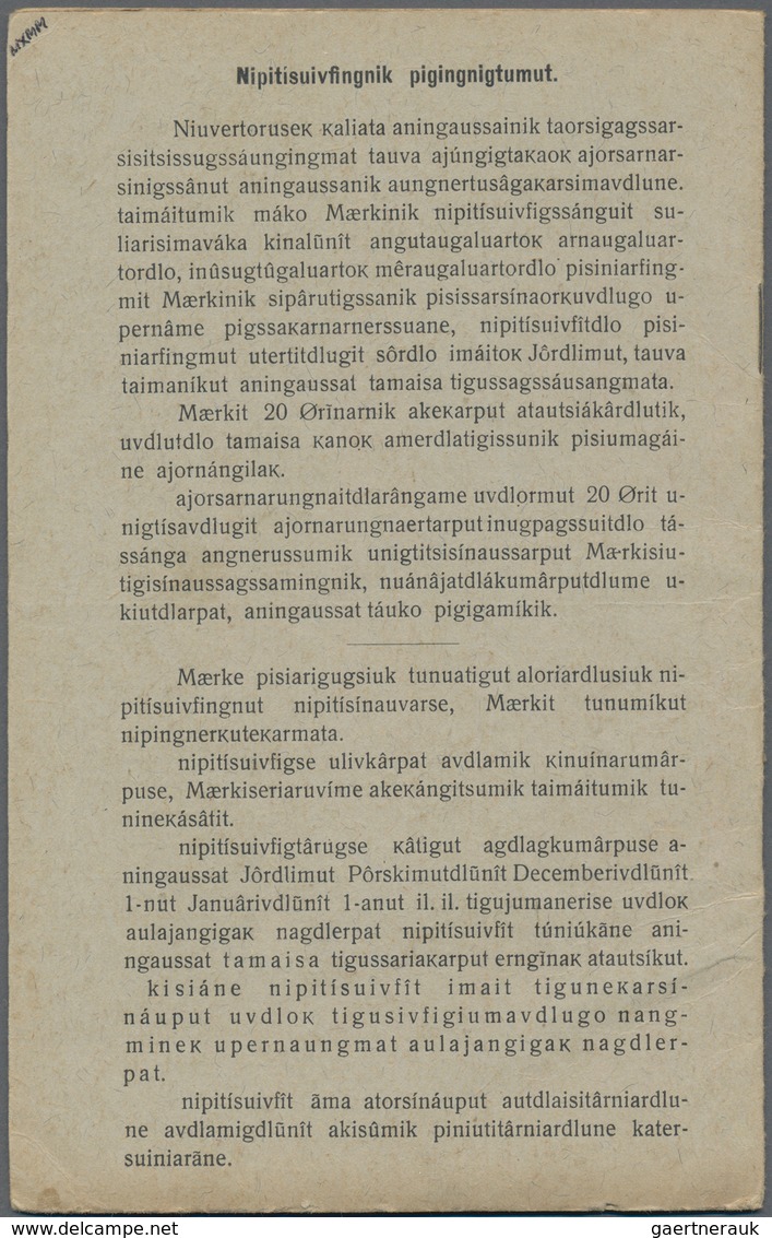 Dänemark - Grönländisches Handelskontor: 1935, Saving Booklet With Twenty Five 1 Krone Pakke-Porto-S - Other & Unclassified