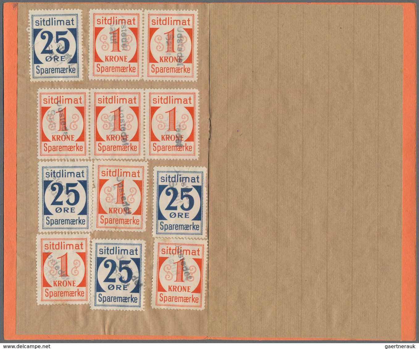 Dänemark - Grönländisches Handelskontor: 1950, Two Saving Booklets With In Total Thirty 25 Ore Stamp - Otros & Sin Clasificación