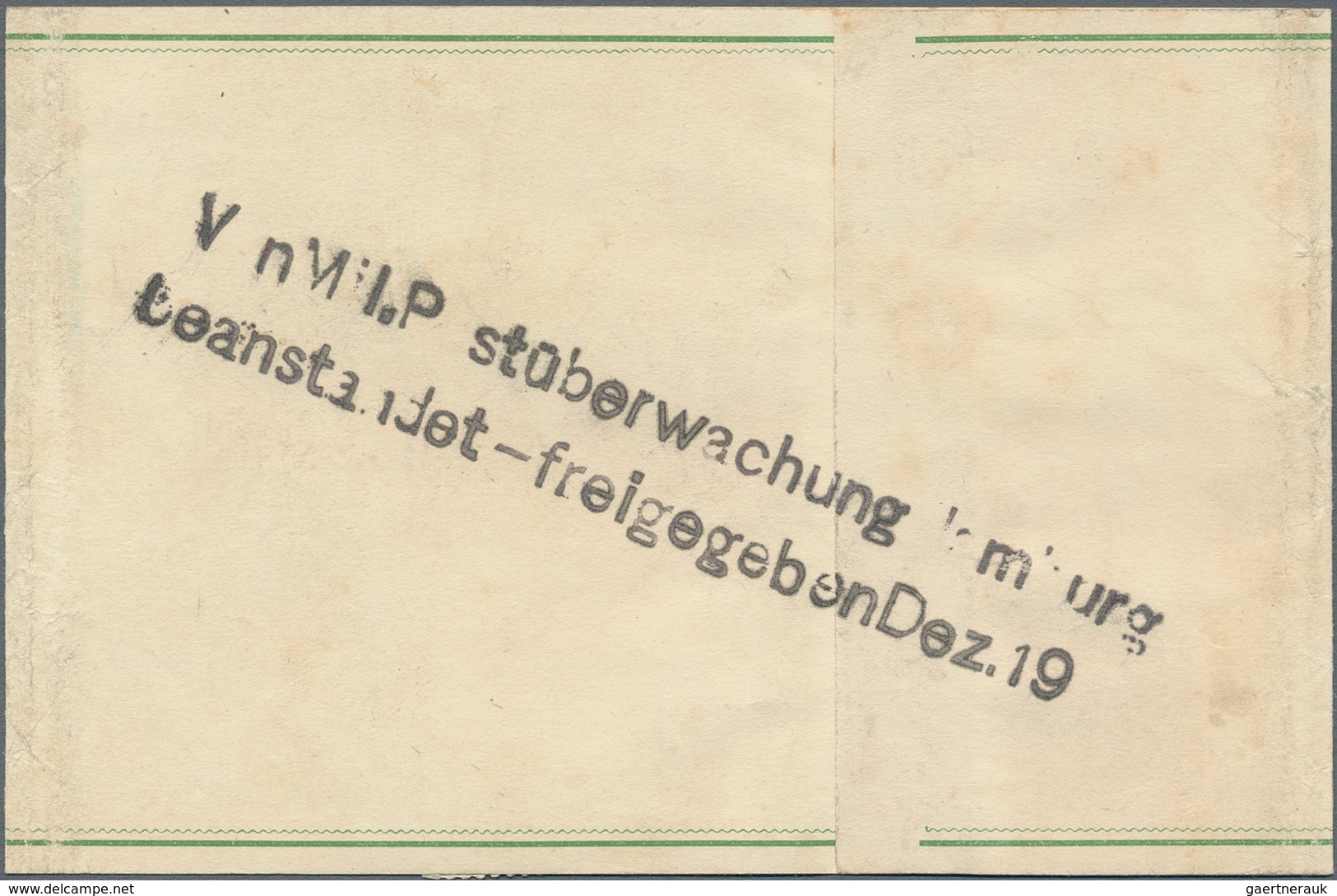 Dänemark - Ganzsachen: 1915, 5 Öre Green Postal Stationary Wrapper With Additional Franking Register - Postal Stationery