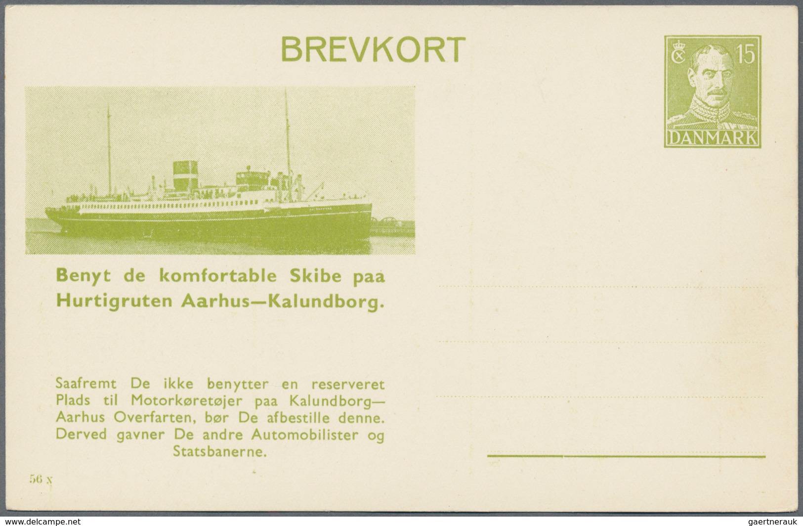 Dänemark - Ganzsachen: 1947-56 Three Different Postal Stationery Cards For The State Railway Ferry A - Postal Stationery