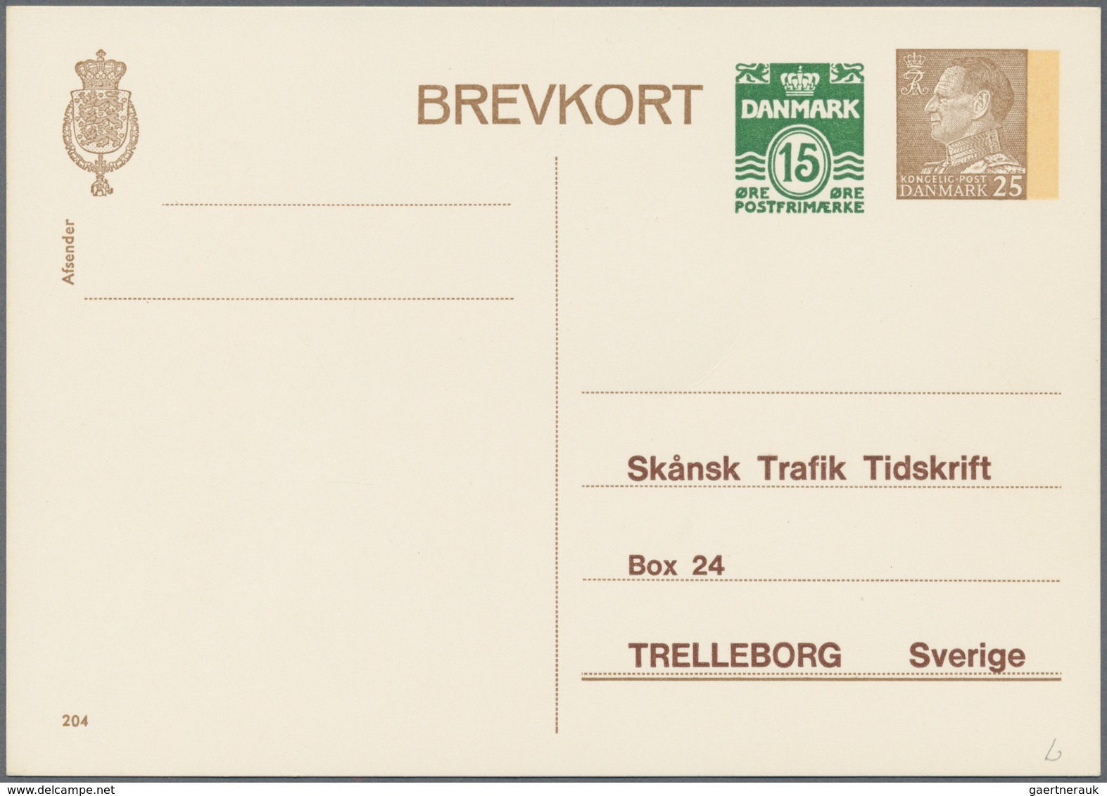 Dänemark - Ganzsachen: 1965 Complete Set Of Three Postal Stationery Cards 25+15 øre With Fluorescent - Postal Stationery