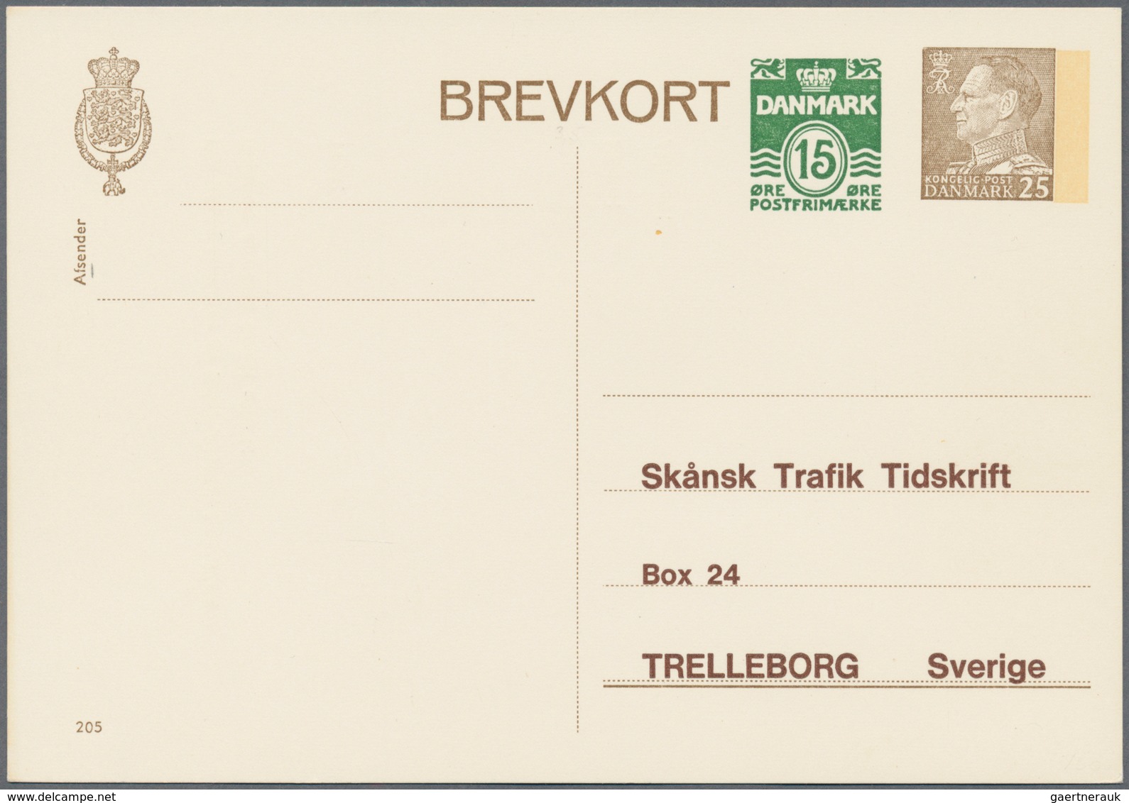 Dänemark - Ganzsachen: 1965 Complete Set Of Three Postal Stationery Cards 25+15 øre With Fluorescent - Postal Stationery