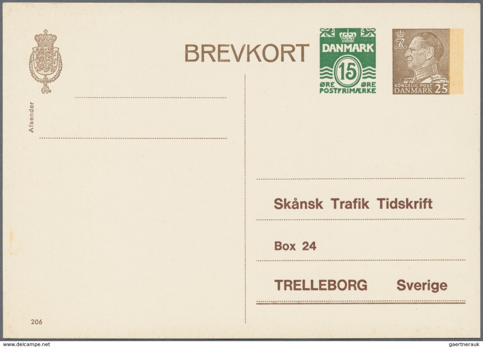 Dänemark - Ganzsachen: 1965 Complete Set Of Three Postal Stationery Cards 25+15 øre With Fluorescent - Postal Stationery