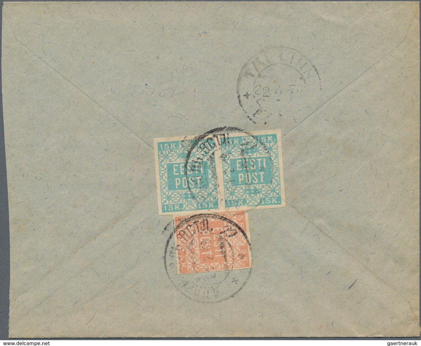 Estland: 1919, Letter From Allenküll To Tallinn, Rs. Stamps And Arrival Postmarks. - Estland