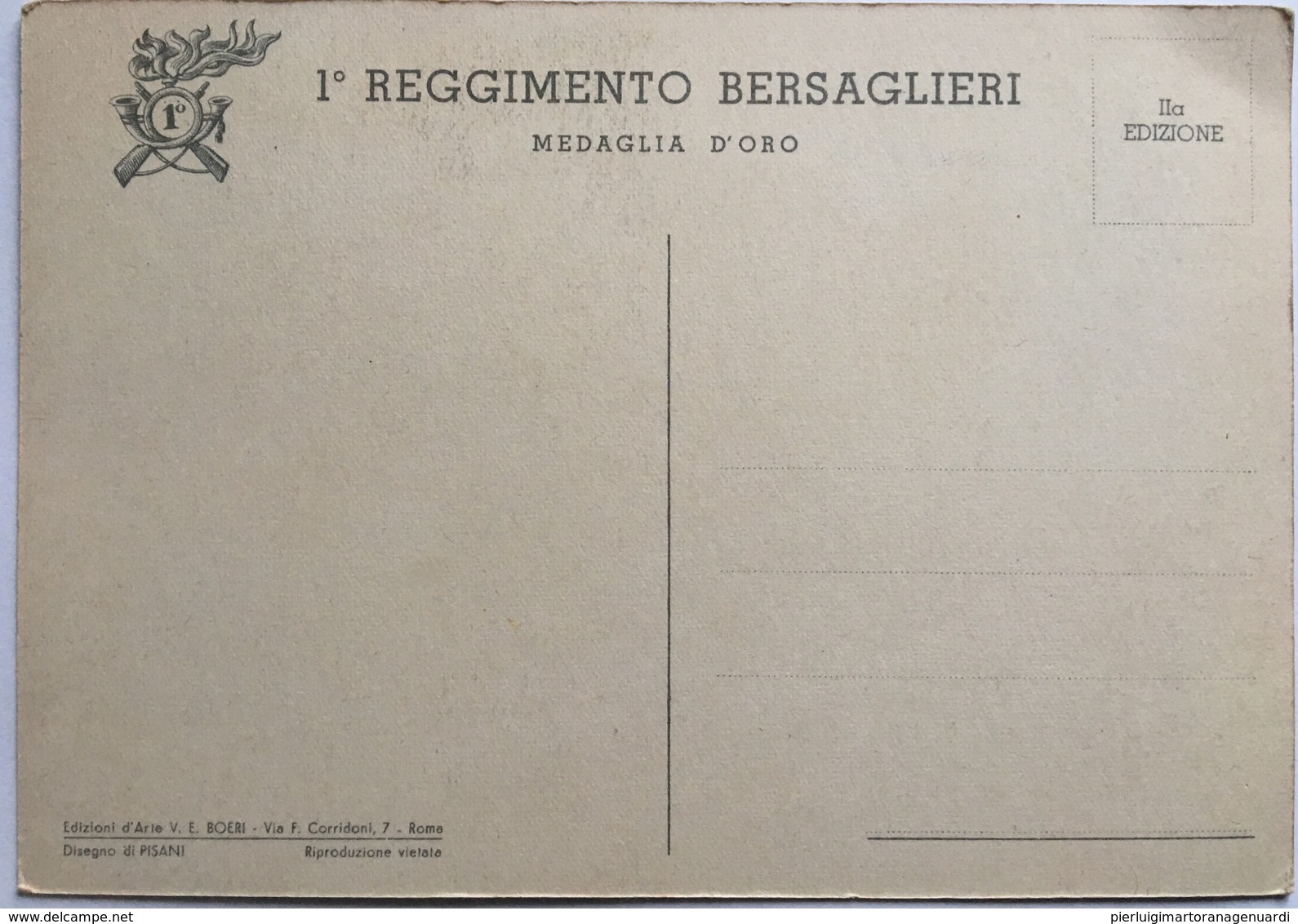 V 60130 BIS - 1° Reggimento Bersaglieri - Reggimenti